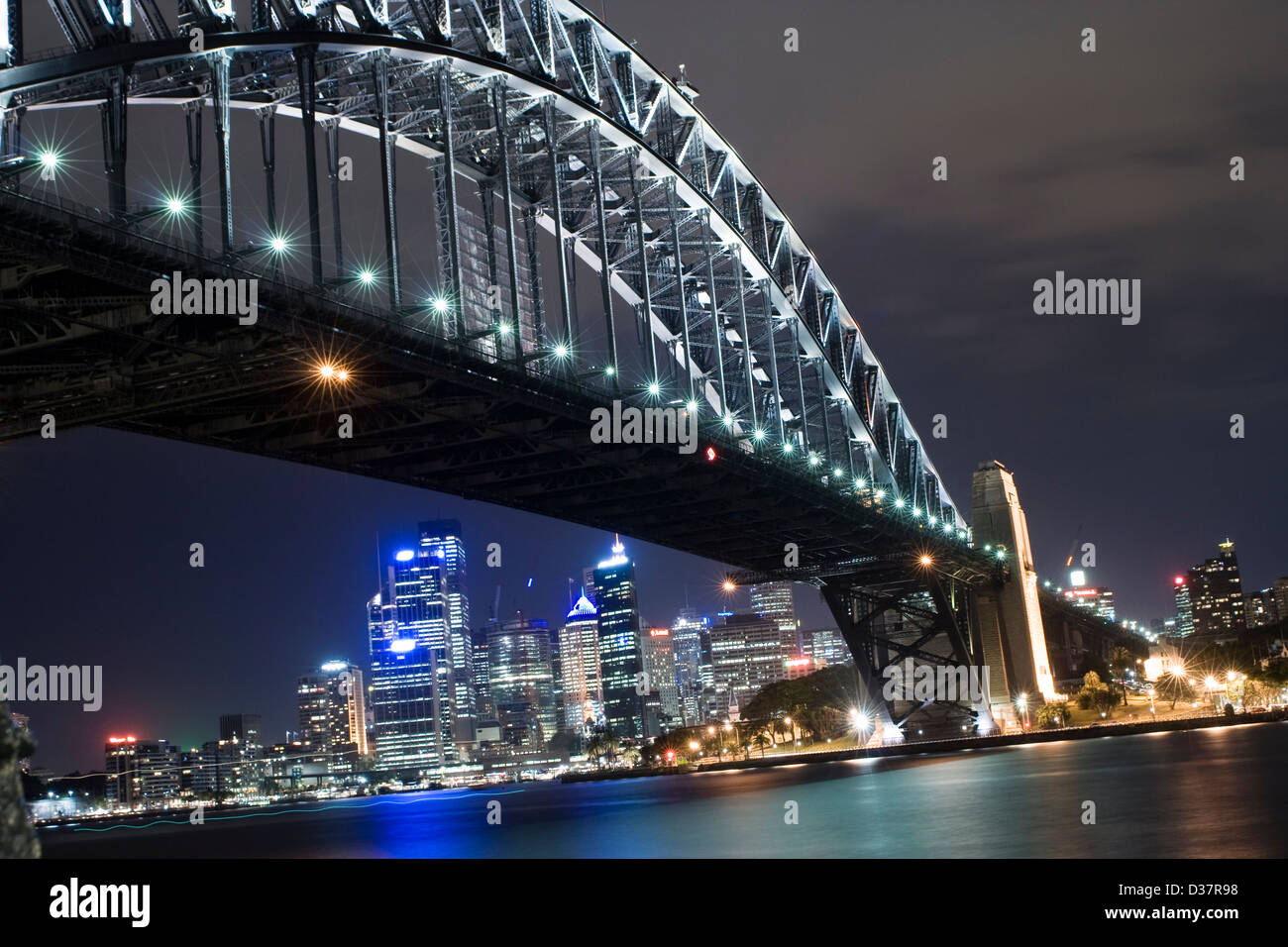 Sydney Harbour Bridge at Night Stock Photo - Alamy