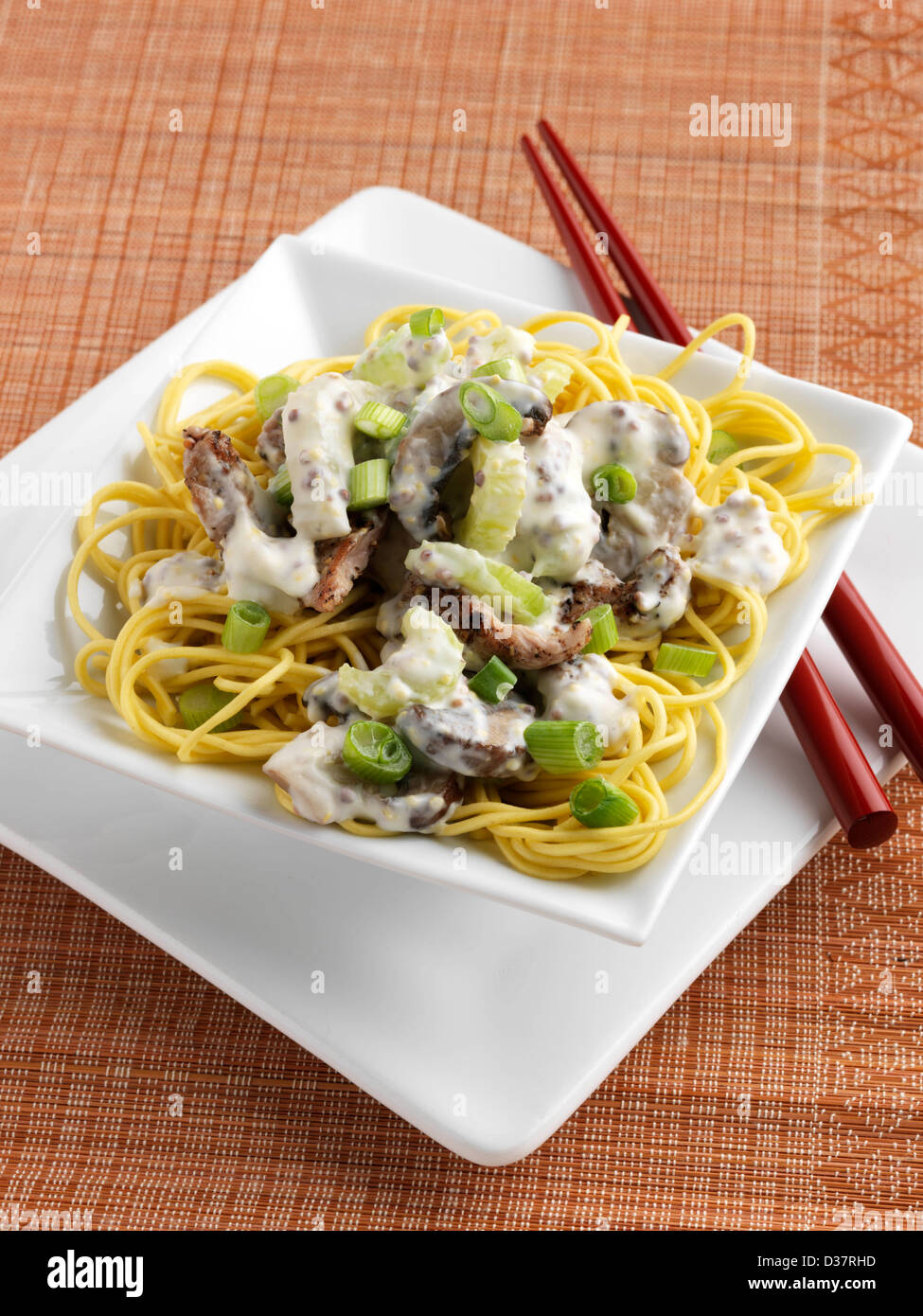 pork egg noodles Stock Photo Alamy