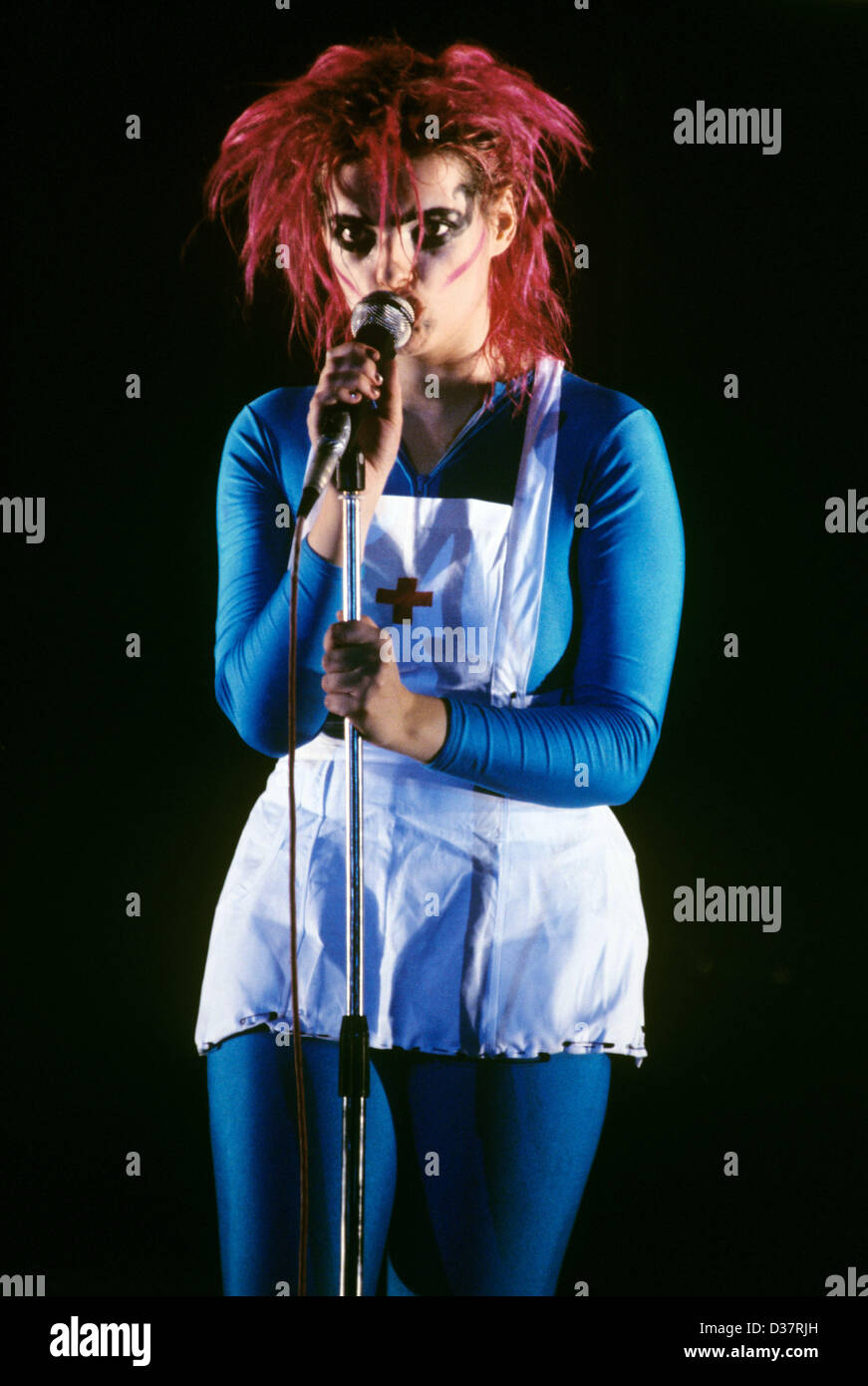 Singer Nina Hagen performing in October 1980 Stock Photo Alamy