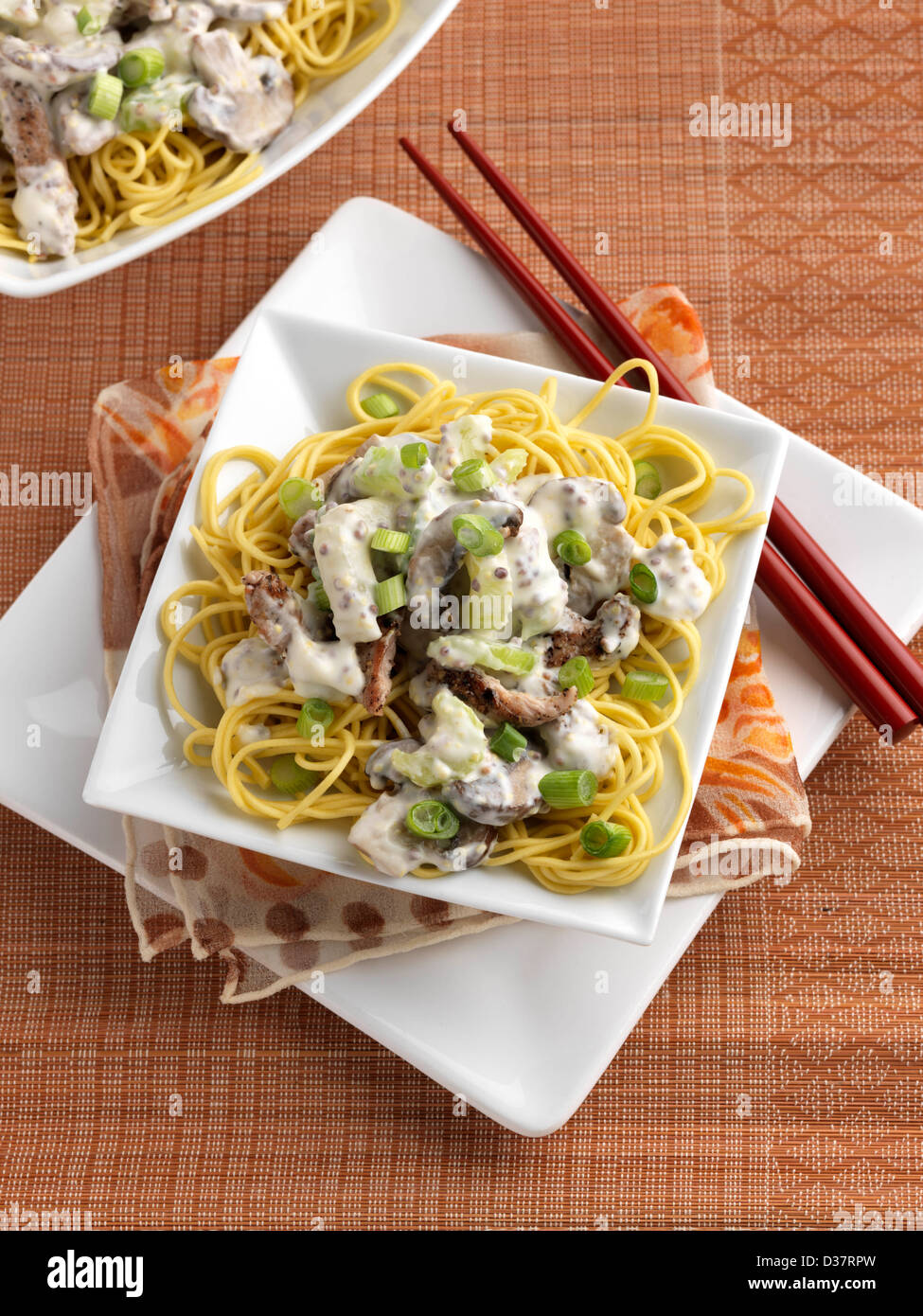 pork egg noodles Stock Photo Alamy
