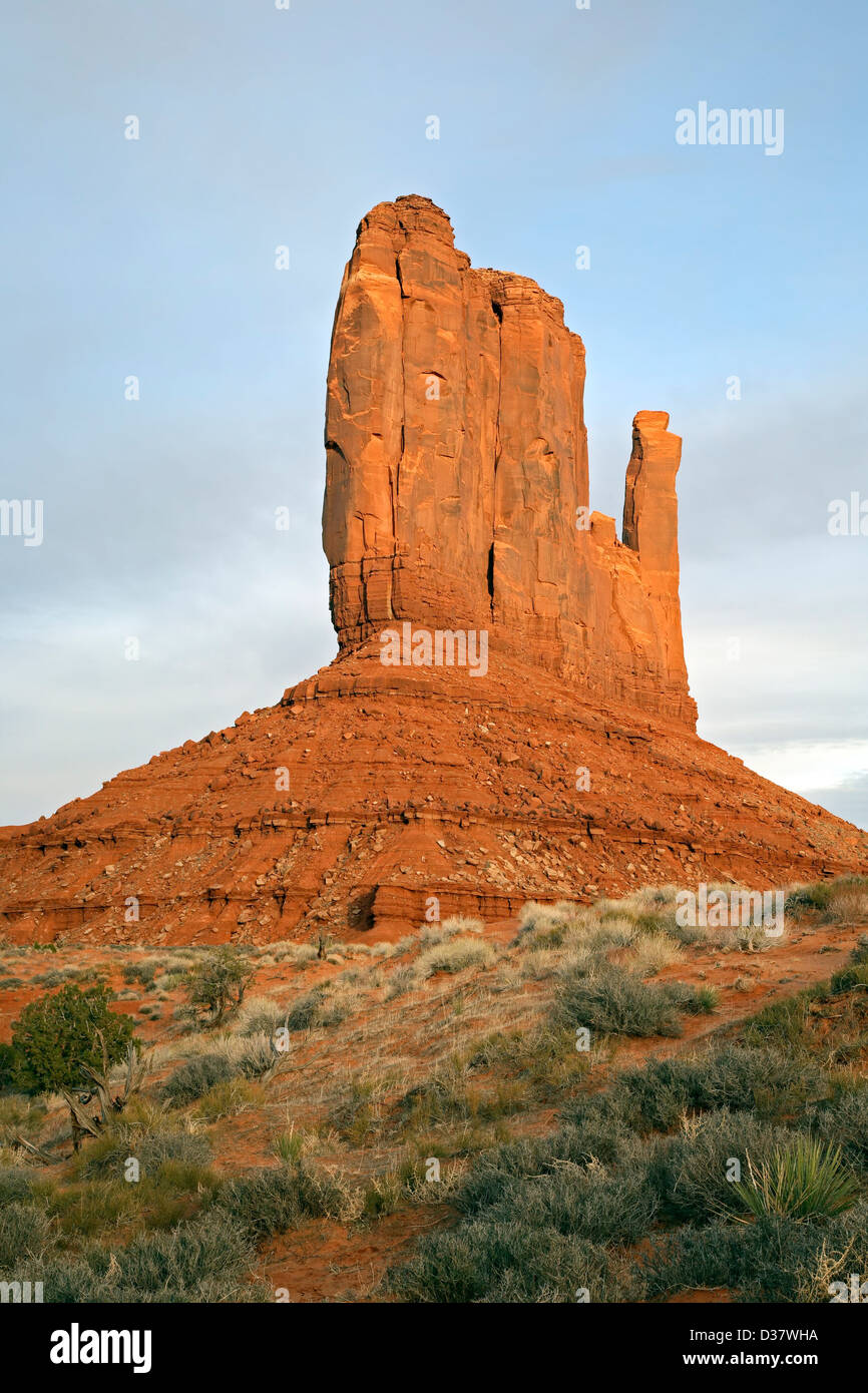 West Mitten, Monument Valley, Arizona Utah border USA Stock Photo