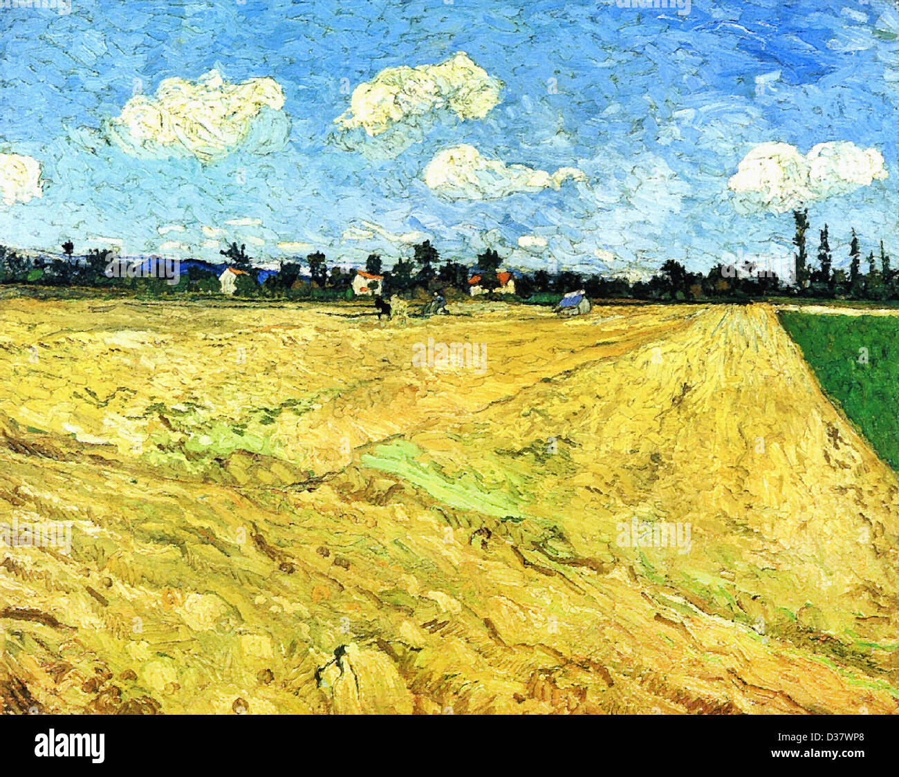 Vincent van Gogh, The Ploughed Field. 1888. Post-Impressionism. Oil on canvas. Rijksmuseum Kröller-Müller, Otterlo, Netherlands. Stock Photo