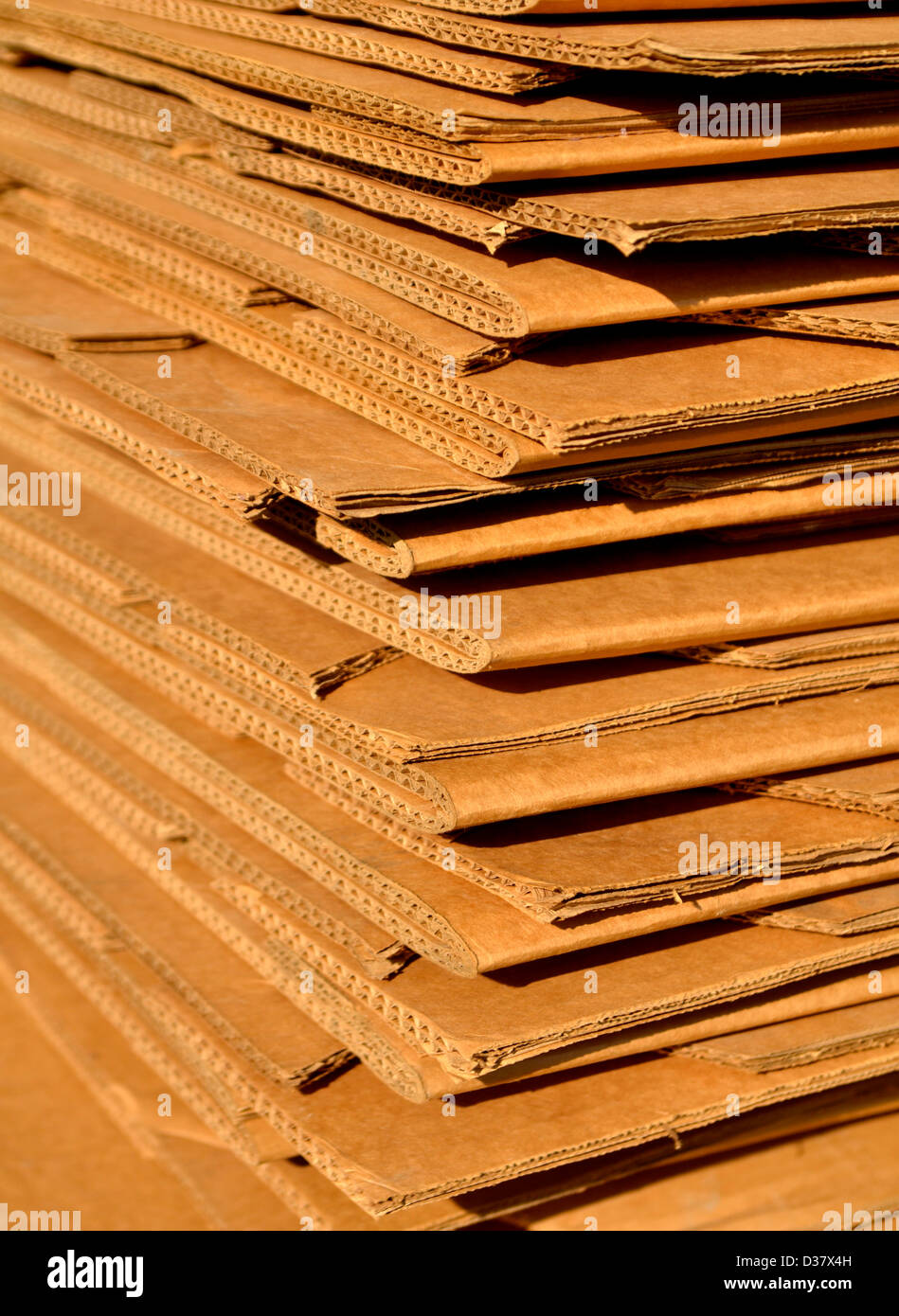 Stack of Cardboard for packing or recycling Stock Photo Alamy
