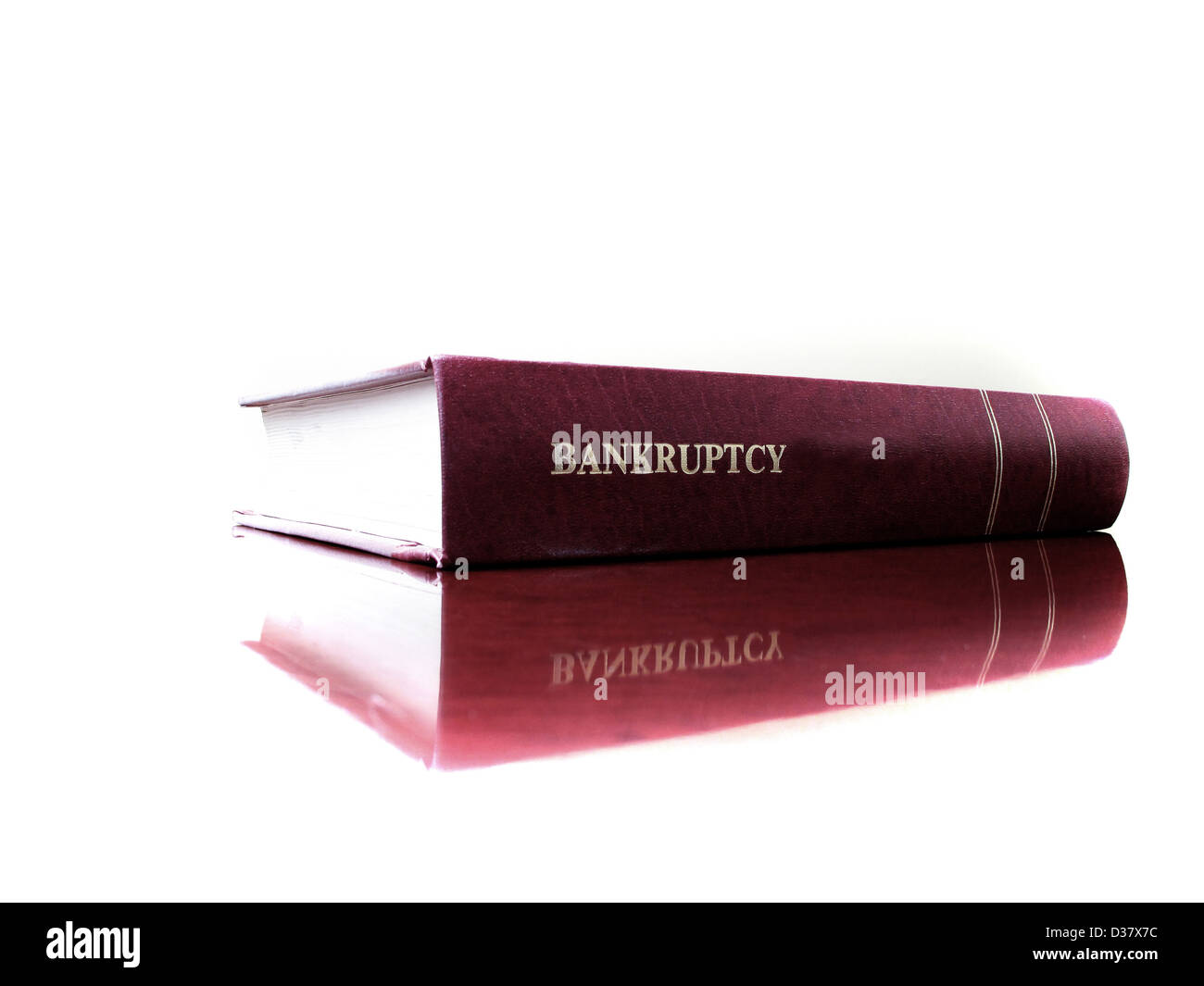 Close up of an old law book on bankruptcy Stock Photo