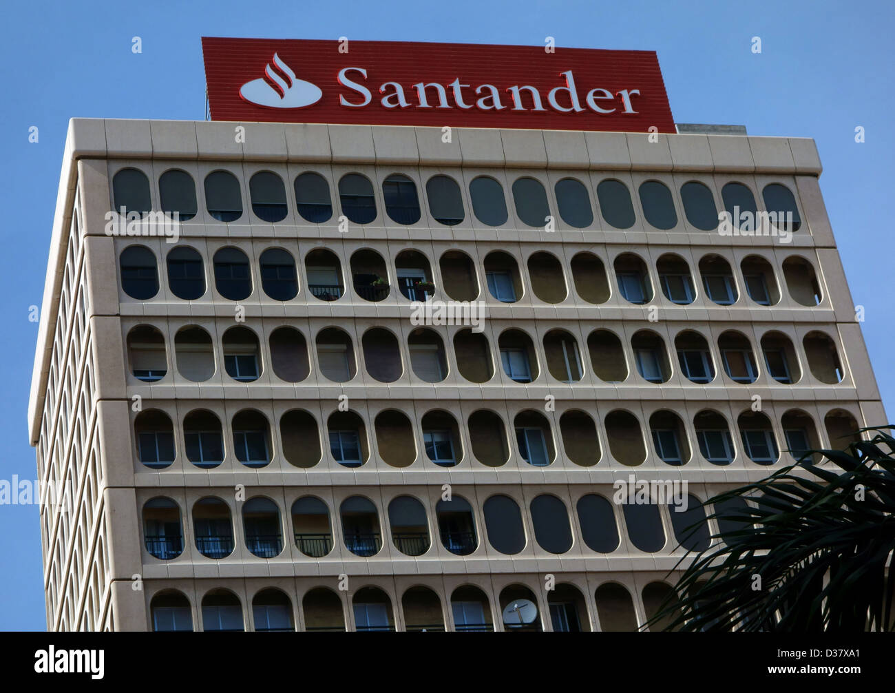 Offices of Santander bank in Santa Cruz de Tenerife, Canary Islands, Spain Stock Photo