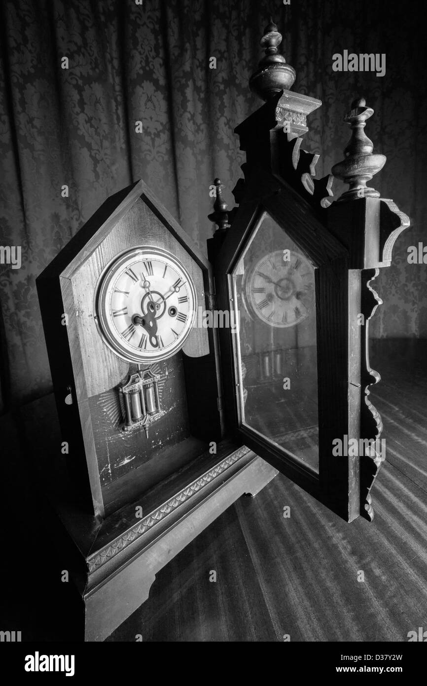 Victorian Mantelpiece clock Stock Photo