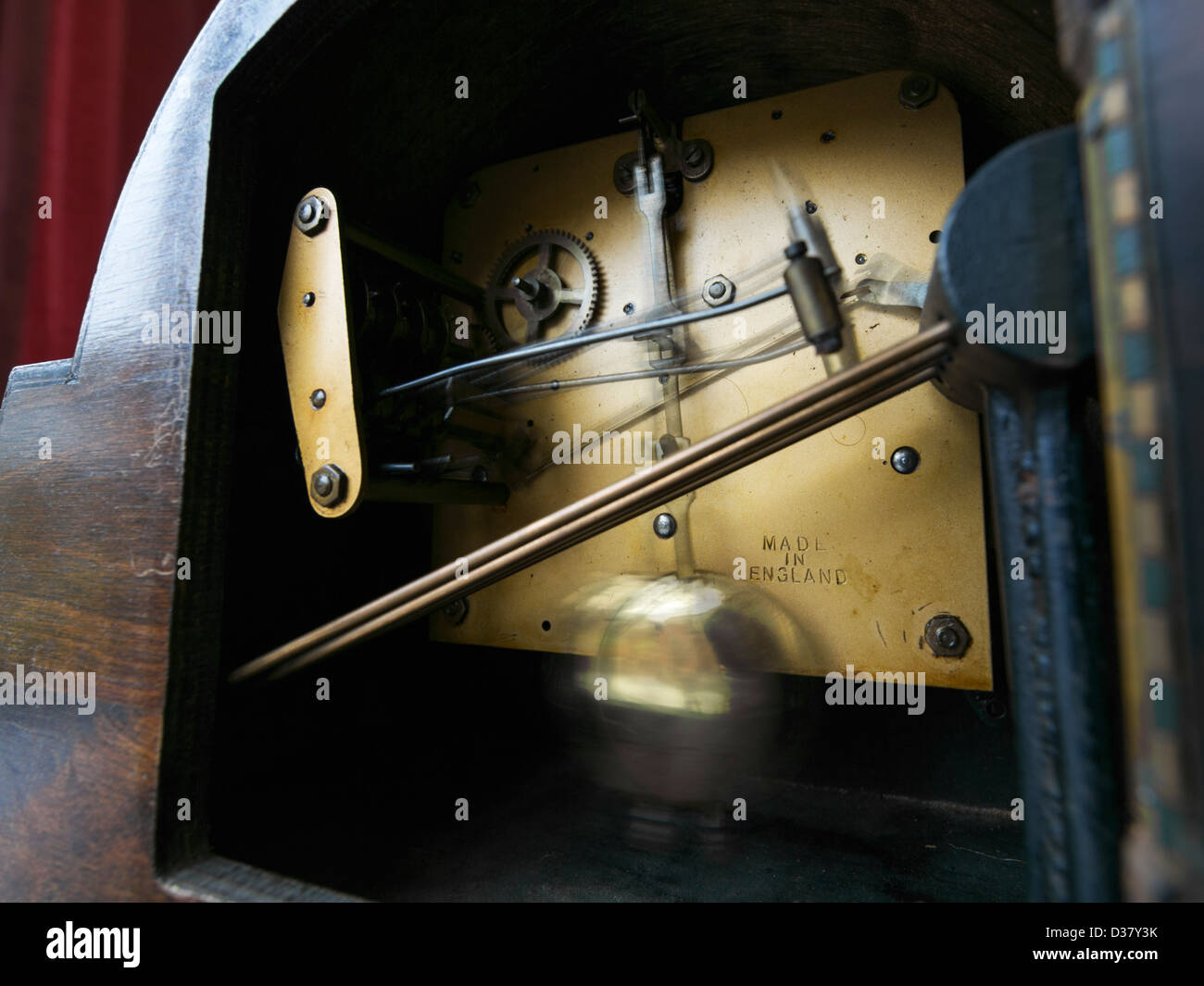 Clock pendulum and chimes Stock Photo Alamy