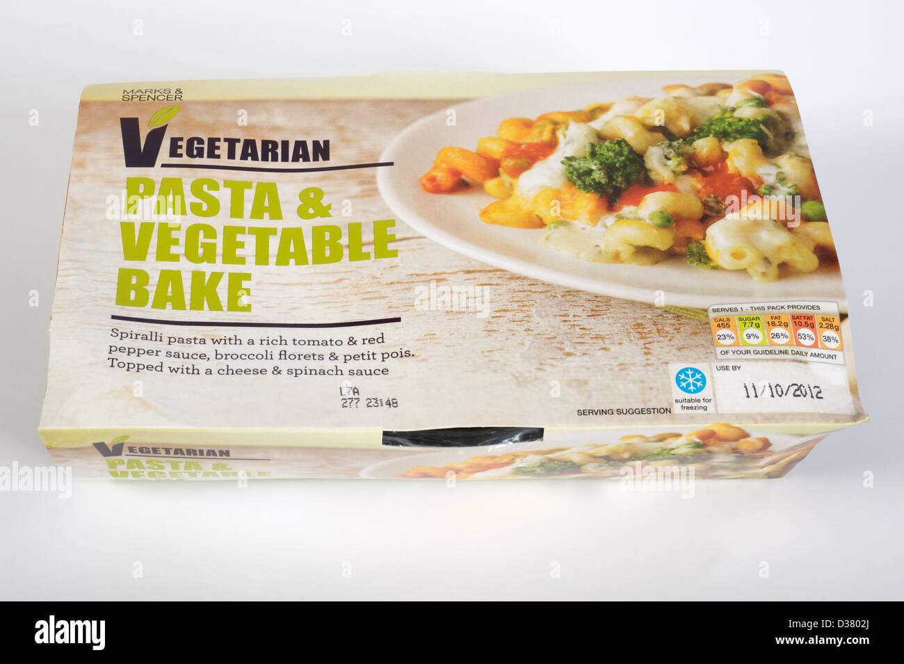 Marks & Spencer vegetarian pasta and vegetable bake Stock Photo