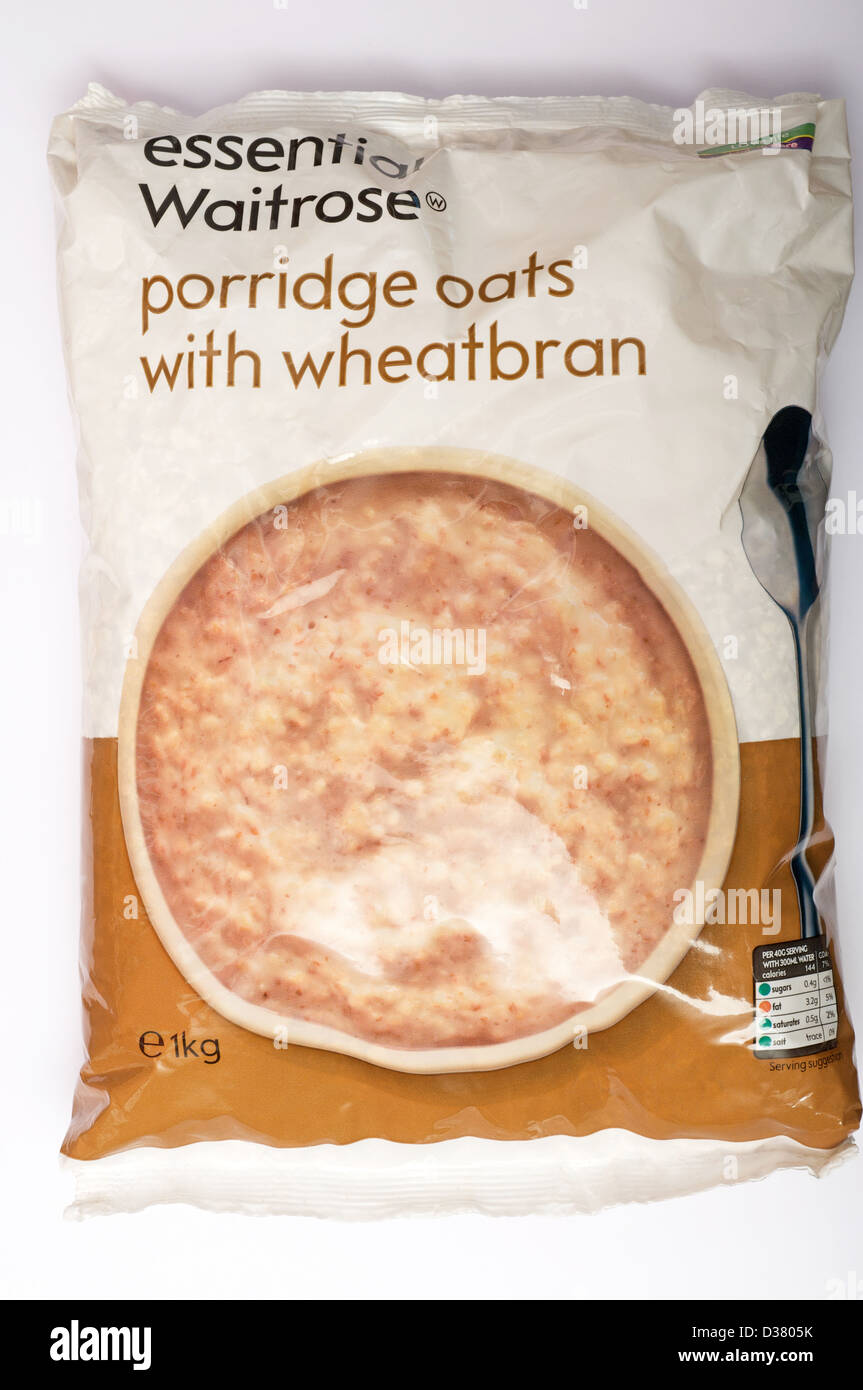 Essential Waitrose porridge oats with wheatbran Stock Photo Alamy