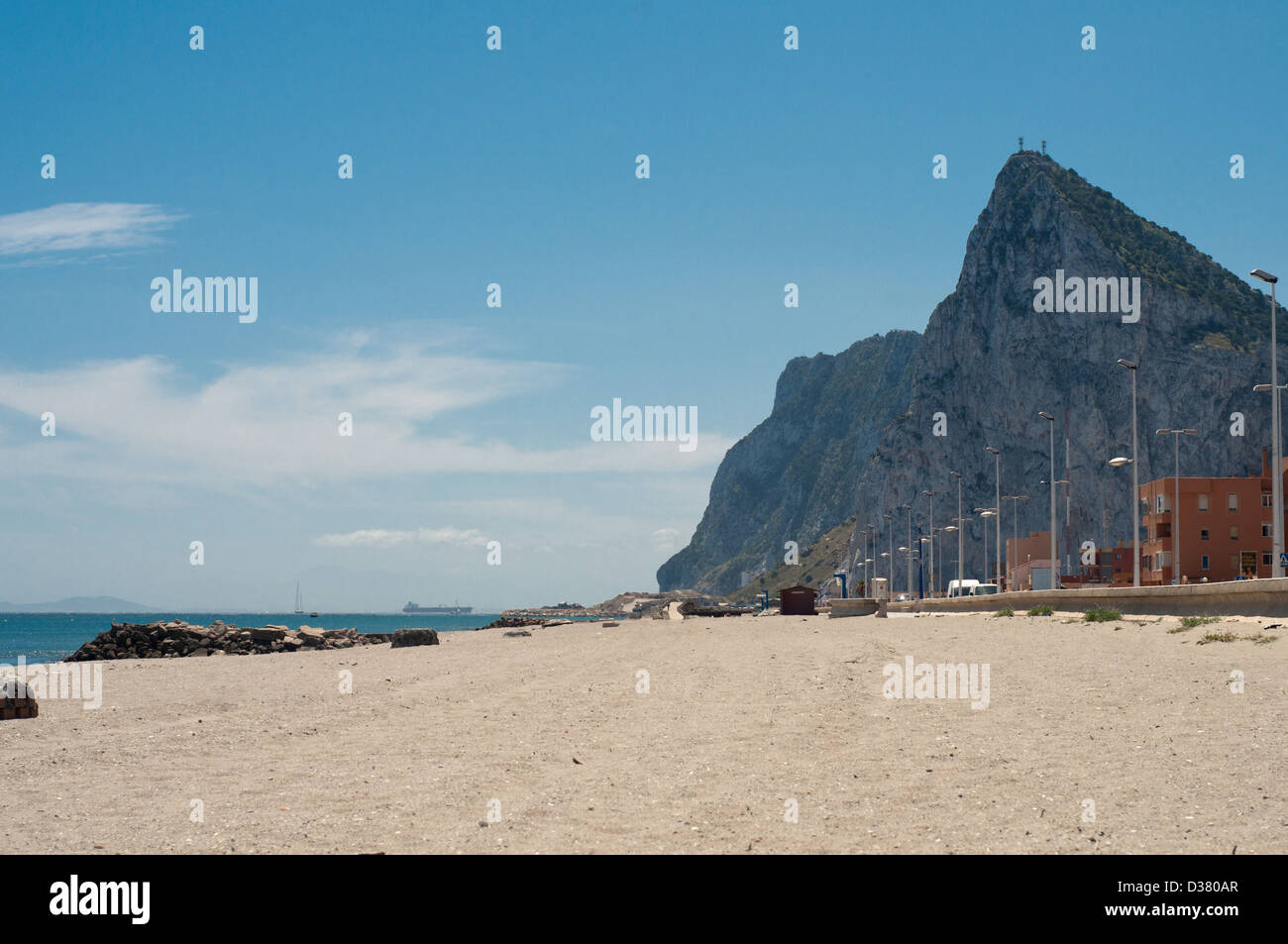 Gibraltar, the rock, beach and coastline Stock Photo Alamy