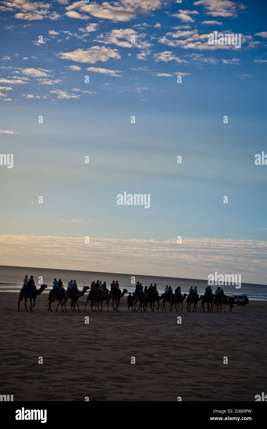 A camel ride on Cable Beach -- at either sunrise or sunset -- is a ...