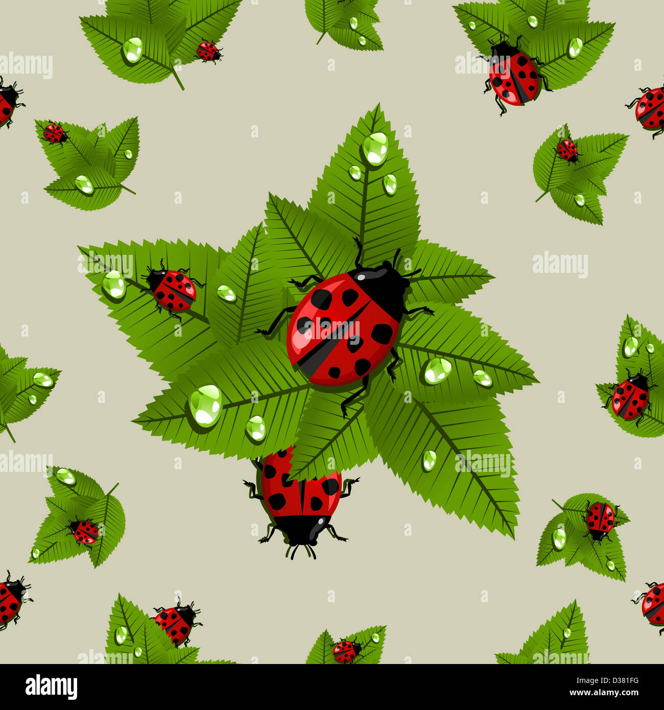 Ladybird pattern hi-res stock photography and images - Alamy