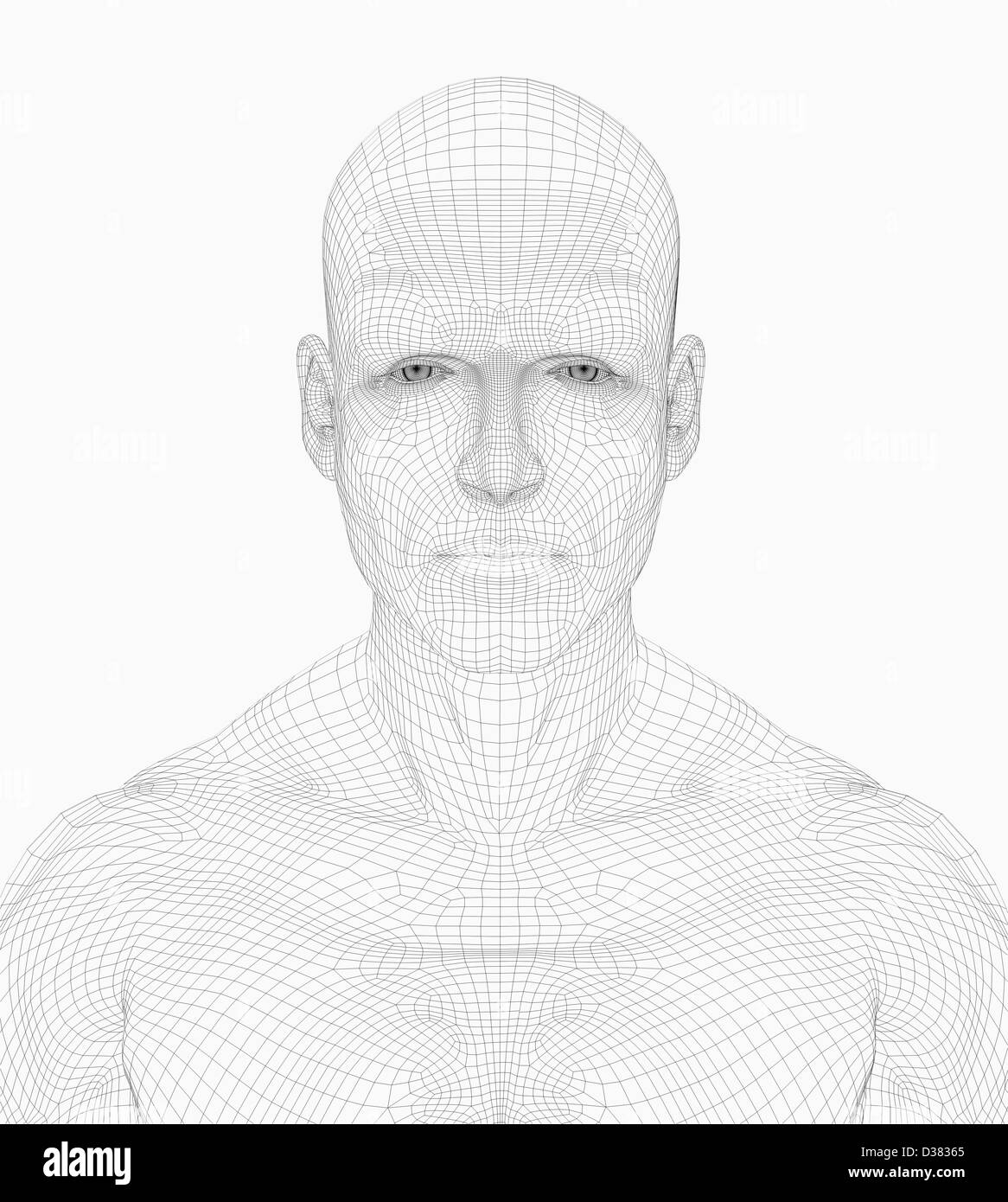 Digitally generated male figure Stock Photo