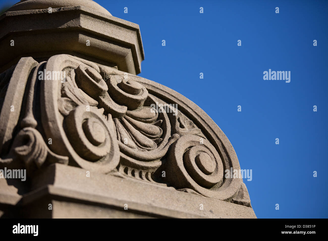 detail stone carving in Australia, Melbourne city victoria Stock Photo