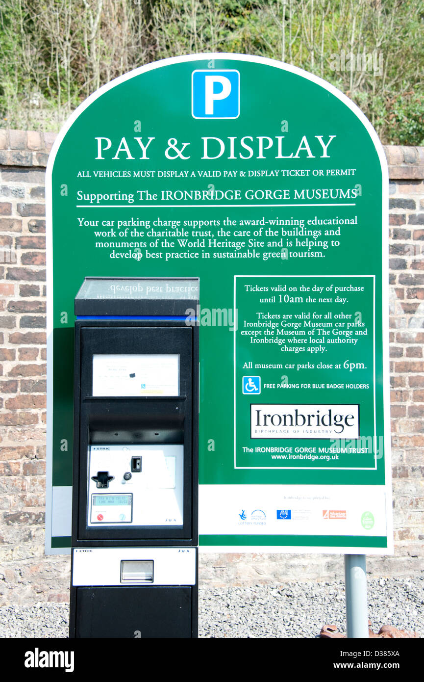 Ironbridge Museums Pay and Display Car Park Stock Photo Alamy
