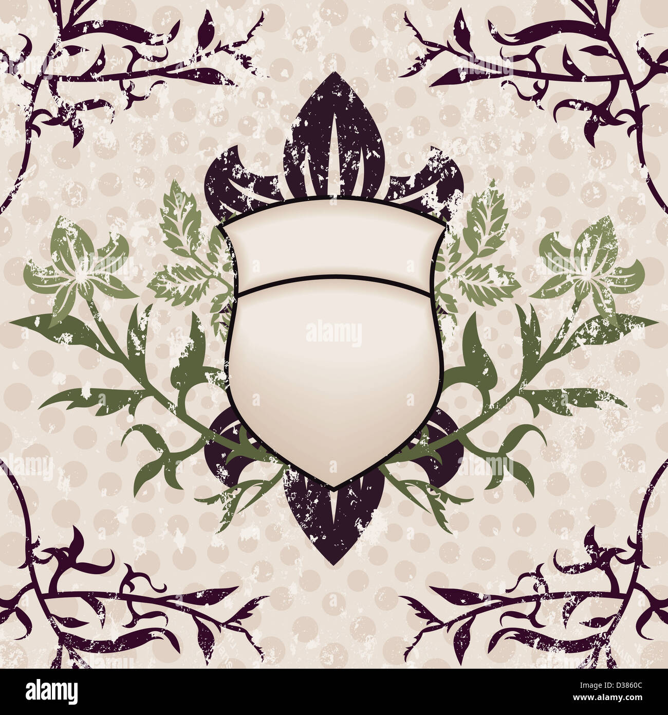 Floral shield hi-res stock photography and images - Alamy
