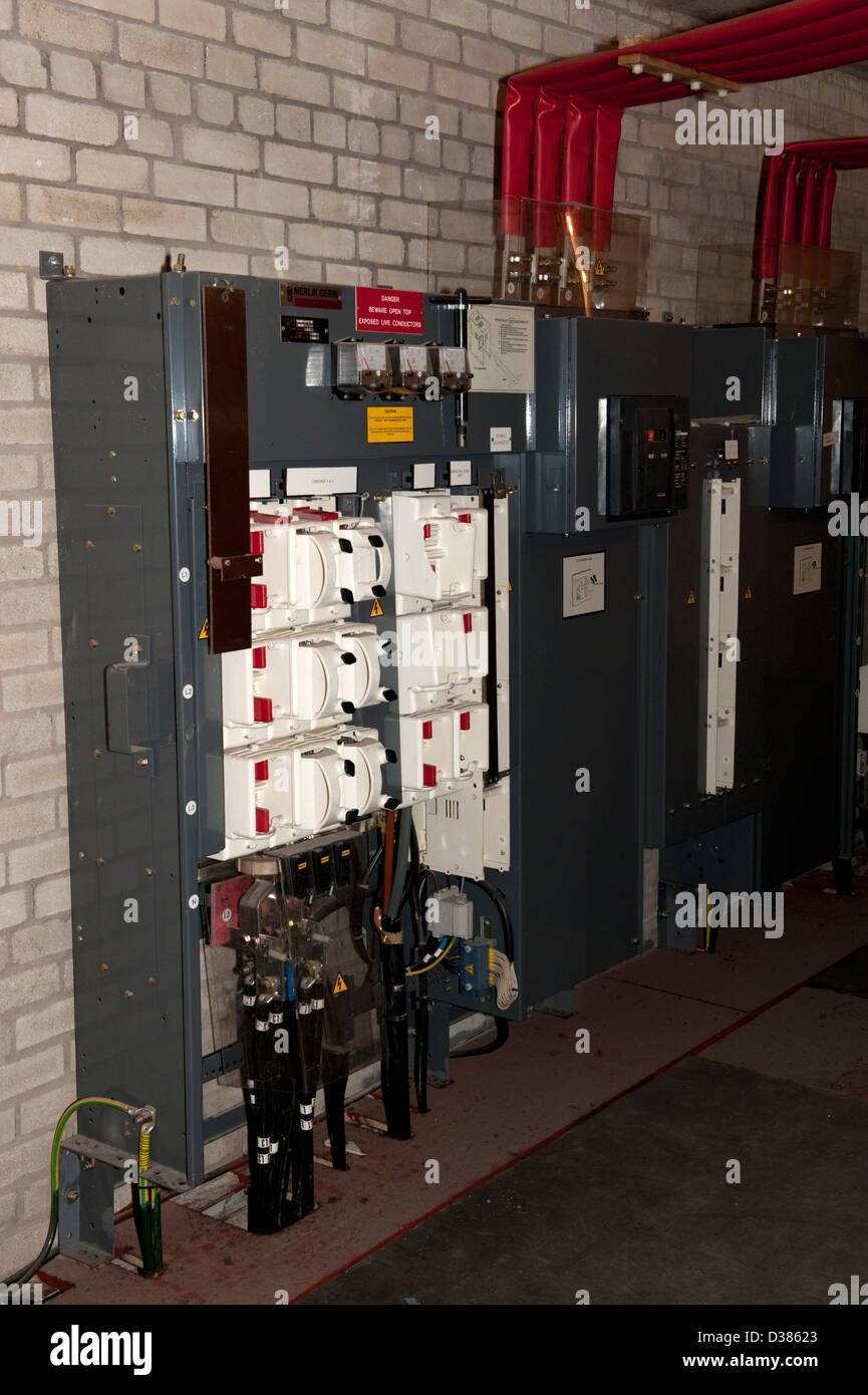 High Voltage Switch Room Electricity Sub Station Stock Photo Alamy
