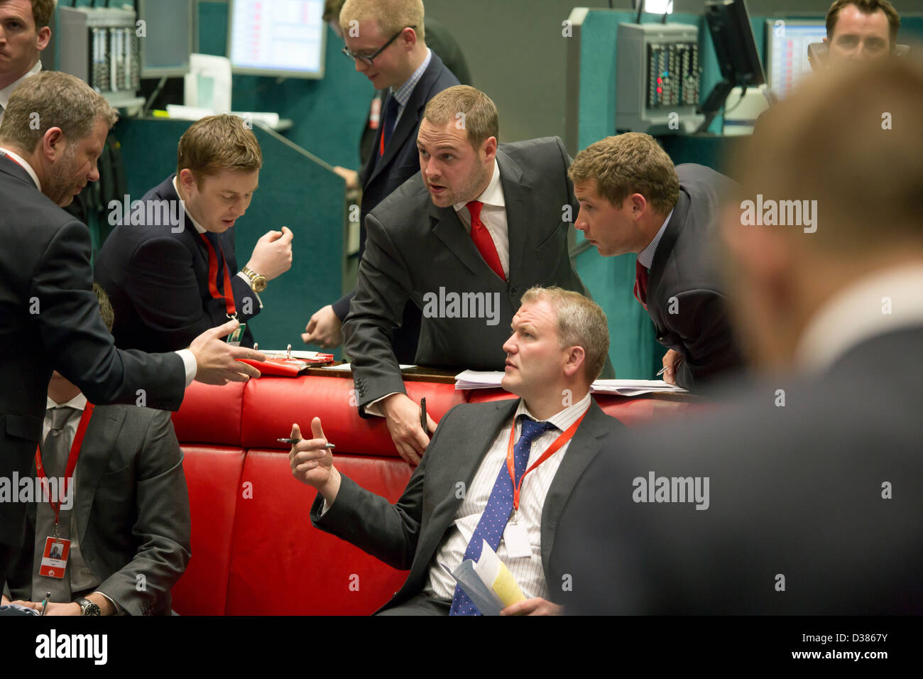 London, United Kingdom, brokers in the London Metal Exchange Stock