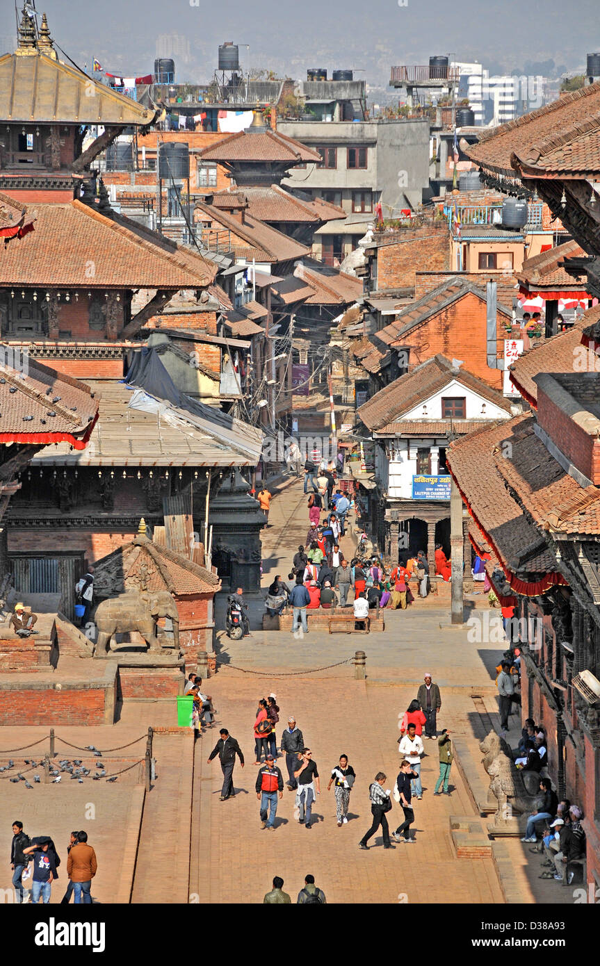 aerial view on Durbar square Patan Nepal Stock Photo