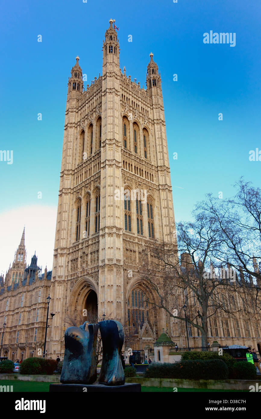 The Victoria tower at the House of Parliament London Stock Photo