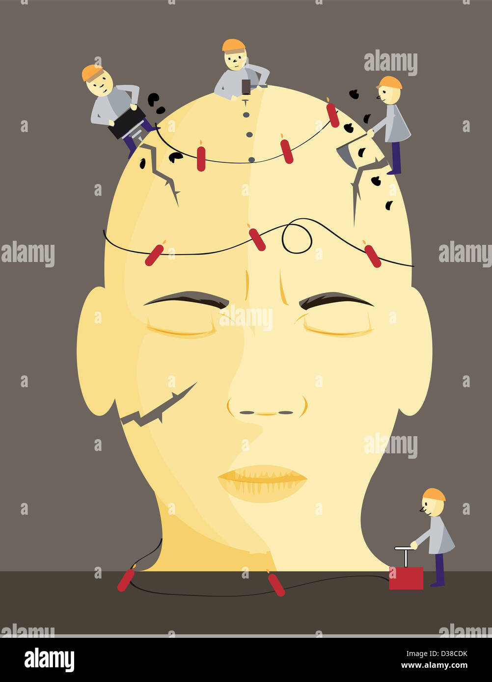 Conceptual image of migraine Stock Photo
