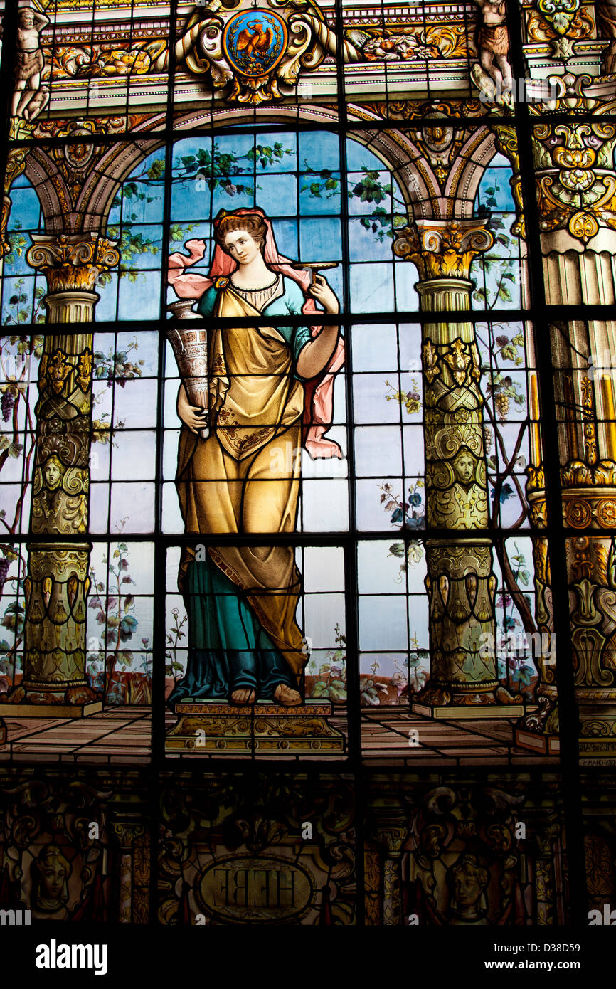 Stained Glass Gallery at Chapultepec Castle in Mexico City DF Bathroom Stock Photo Alamy