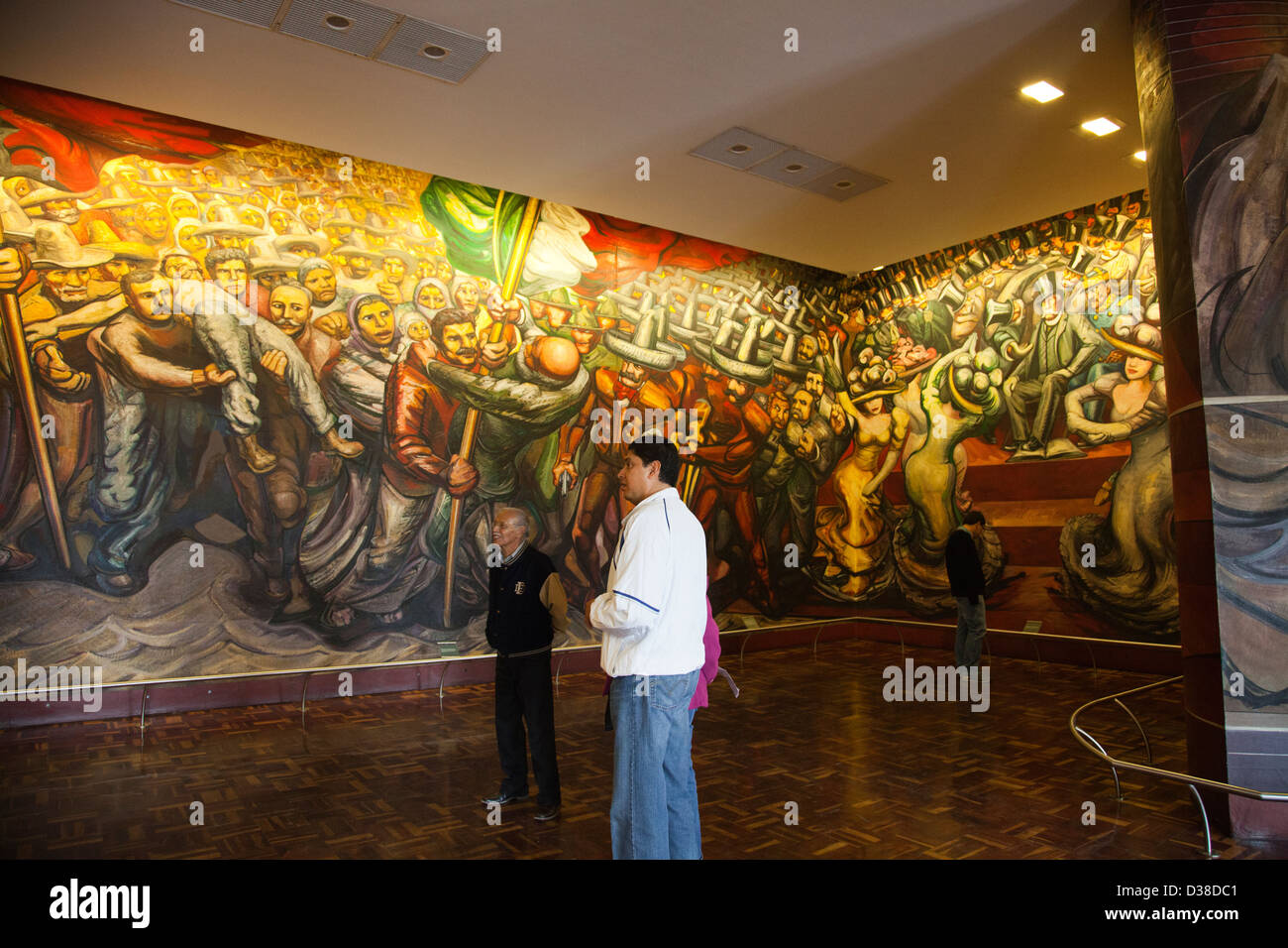 'Del porfirismo a la revolución' Mural at Chapultepec Castle in Mexico City DF Stock Photo