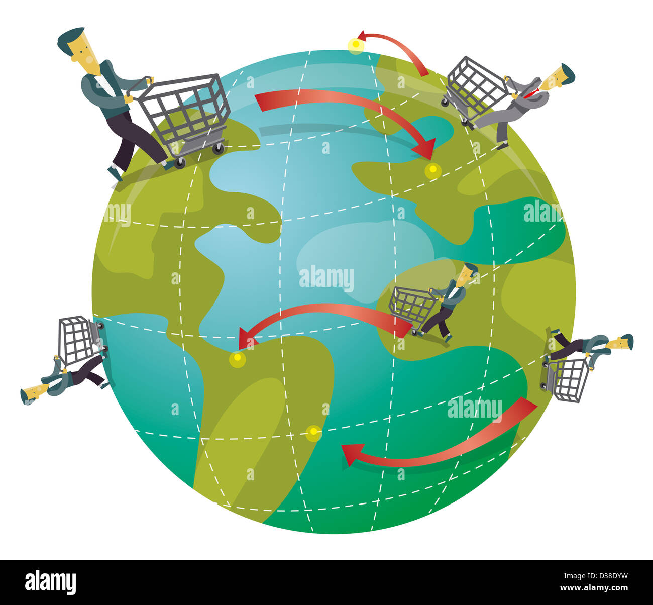 Illustration of online shopping Stock Photo