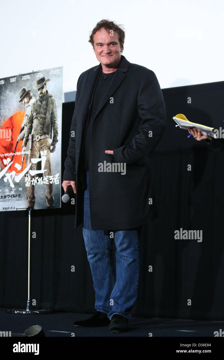 Tokyo, Japan. 13th February 2013. Quentin Tarantino,  Feb 13, 2013   American director Quentin Jerome Tarantino attends a special screening  for "Django Unchained"  at Shinjuku Piccadilly, Tokyo, Japan.  (Photo by YUTAKA/AFLO/Alamy Live News) Stock Photo