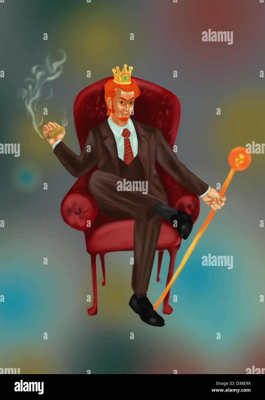 Man king sitting on chair hires stock photography and images Alamy