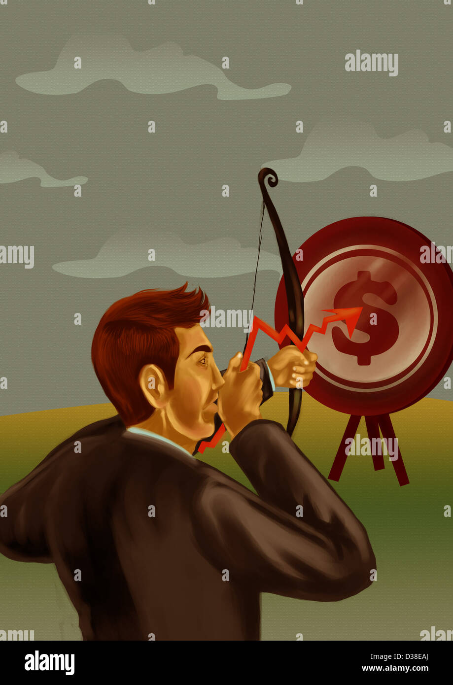 Man aiming bow arrow man hi-res stock photography and images - Alamy