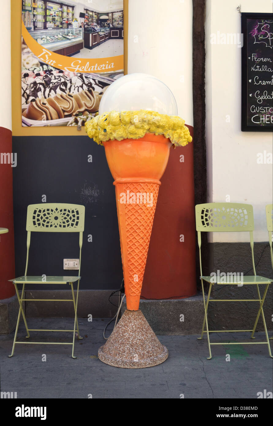 Ice cream gelato shop in Sorrento, Italy on the Amalfi Coast Stock