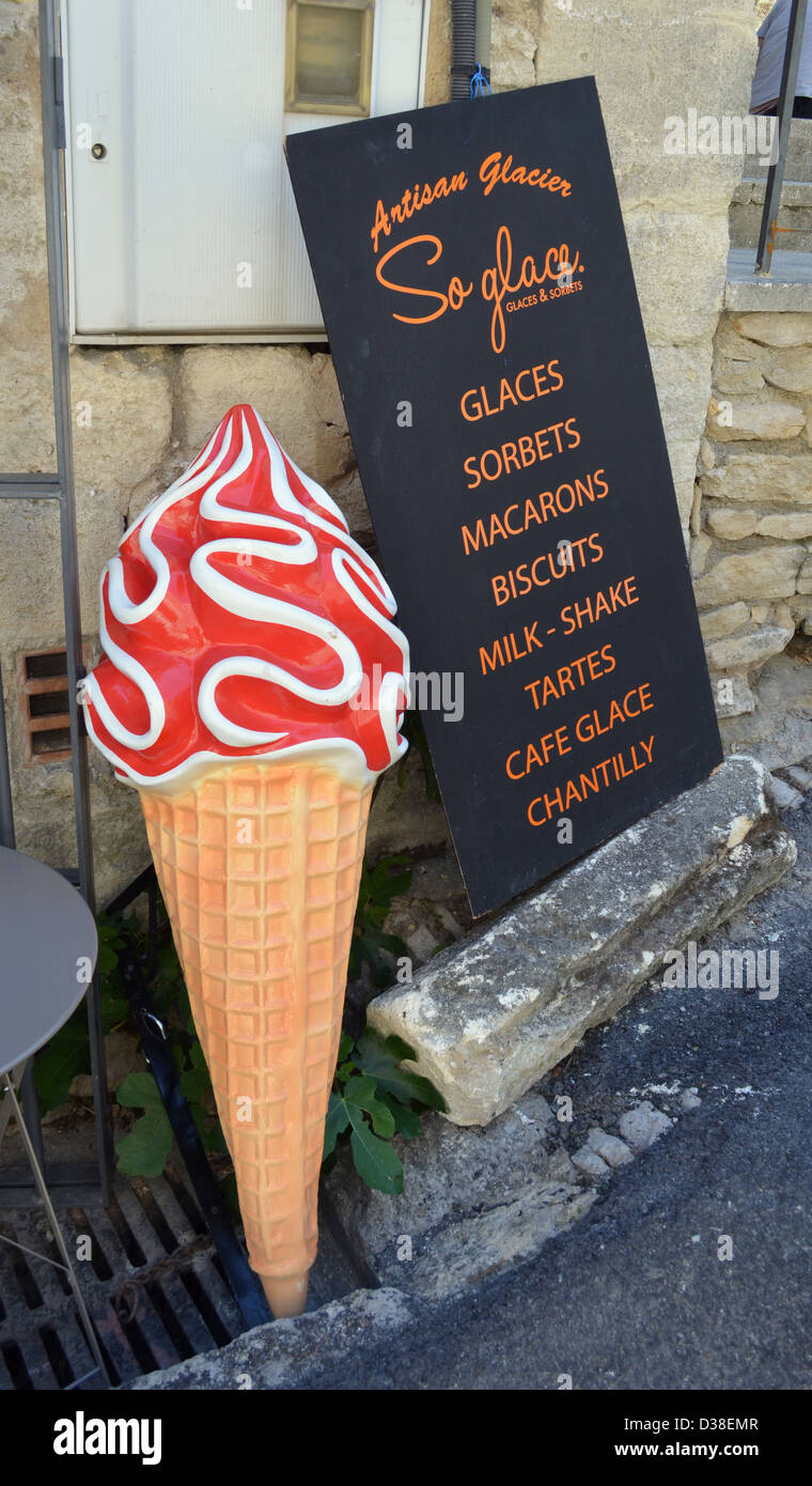 Ice cream gelato stand in Rousillon, France Stock Photo Alamy