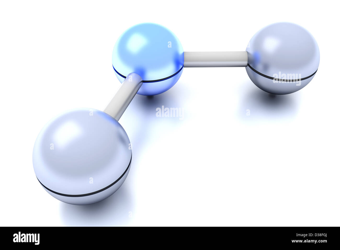 A H2O / Water Molecule. 3D rendered Illustration. Stock Photo