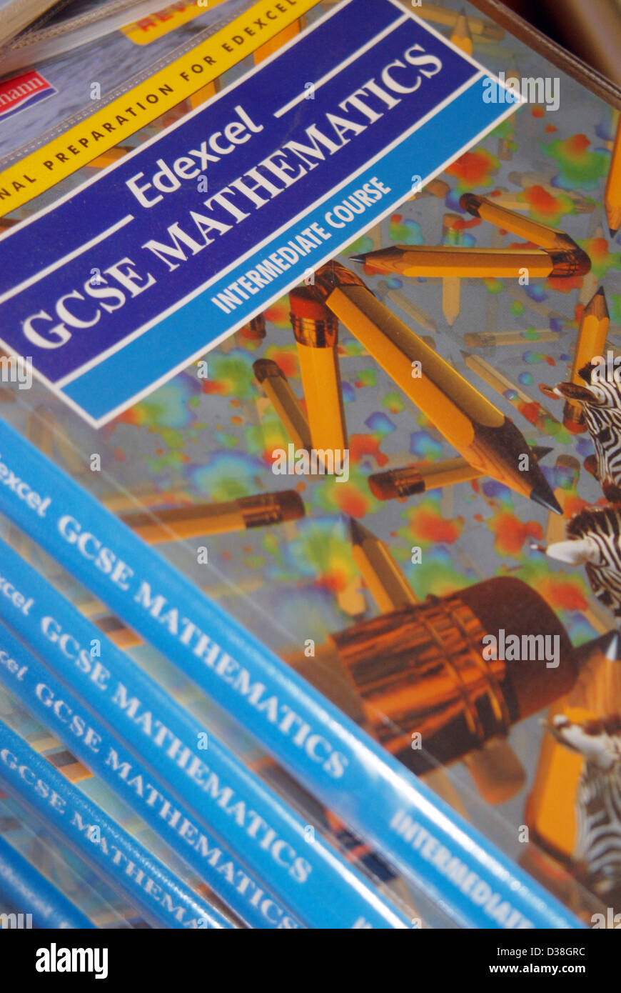 GCSE Math books, mathematics, education, school, college Stock Photo Alamy