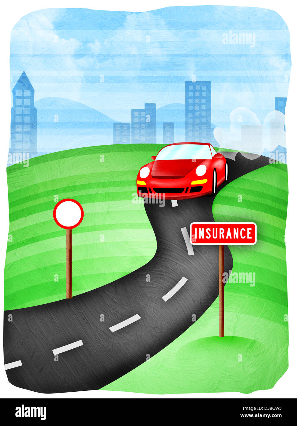 Car moving on a road Stock Photo - Alamy