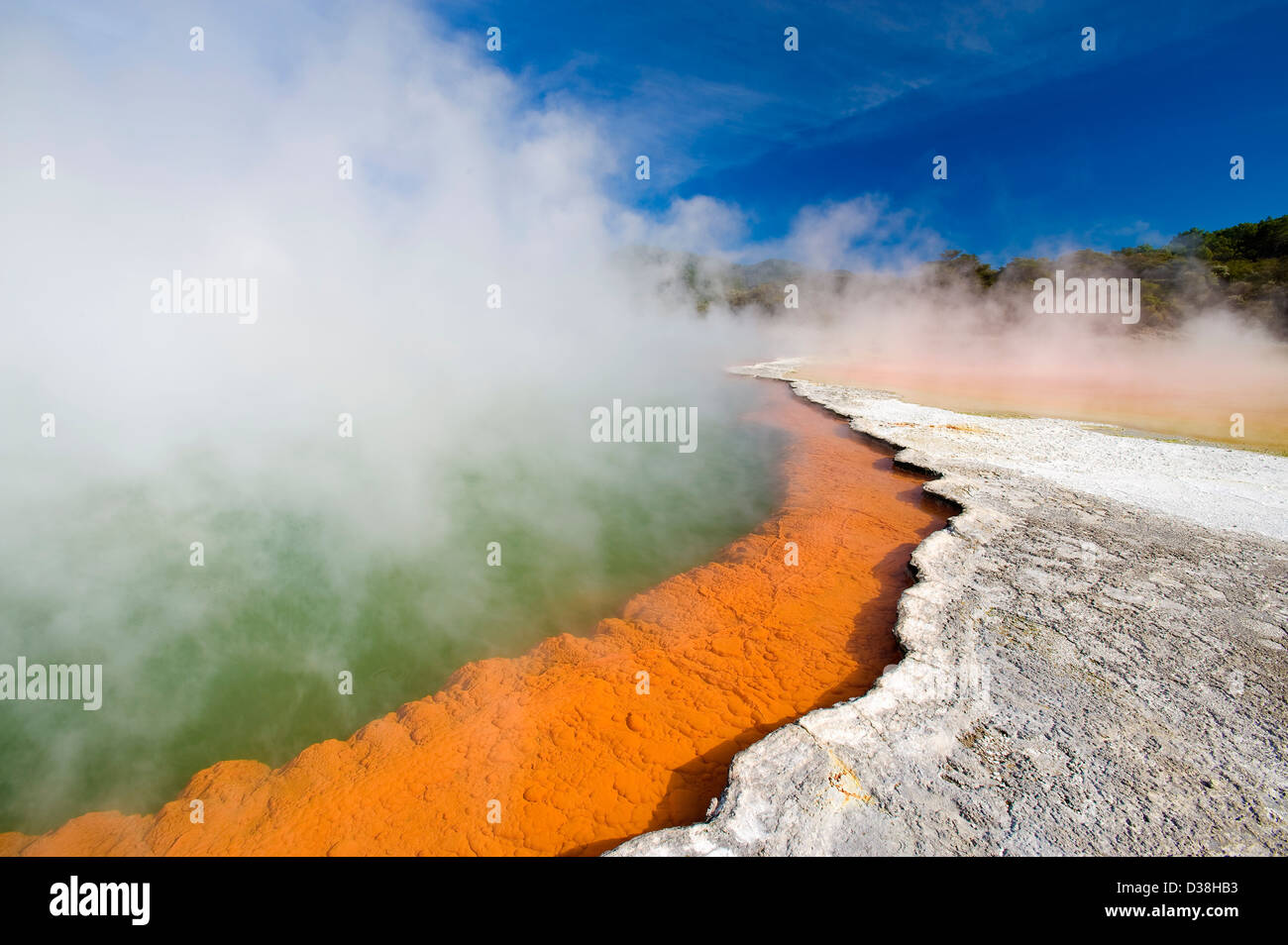 Steam from thermal water feature Stock Photo Alamy