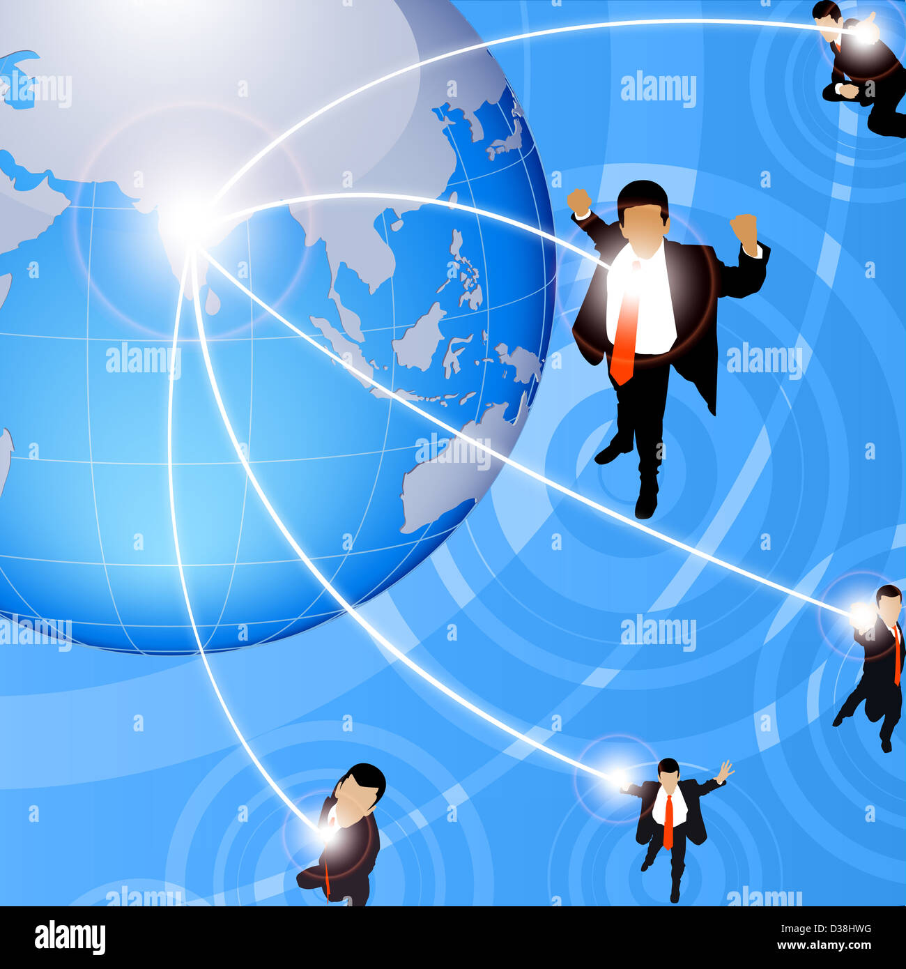 Illustrative representation of global business Stock Photo