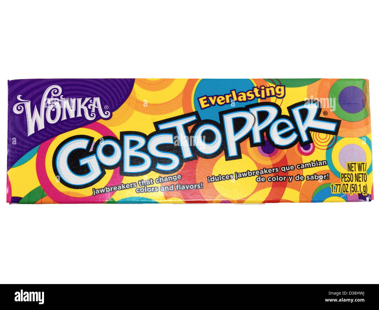 Box Wonka Gobstoppers Stock Photo