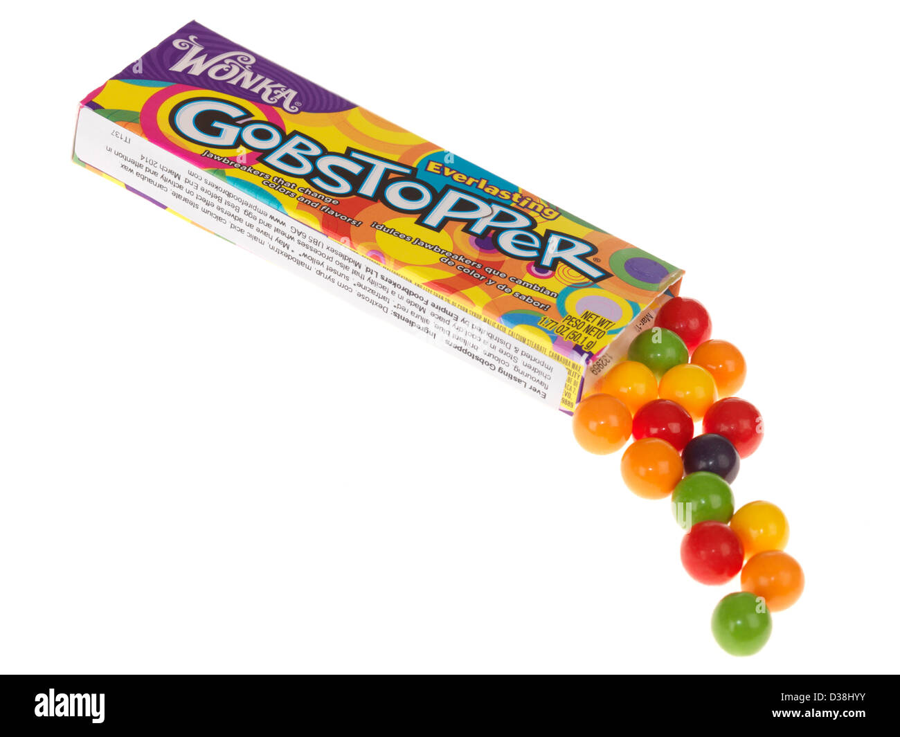 Box Wonka Gobstoppers Stock Photo