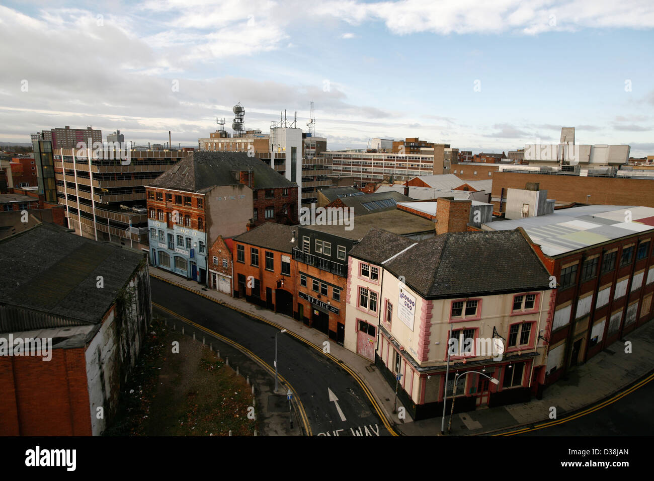 View of Waterhouse Lane , Hull from Princes Quay car park Stock Photo