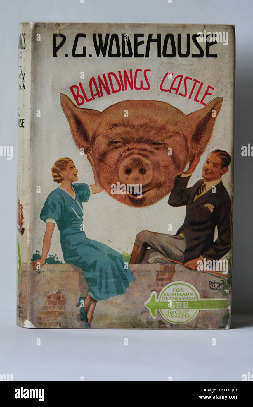 Blandings Castle by PG Wodehouse a 1935 1st Edition Book Lord Emsworth Stock Photo