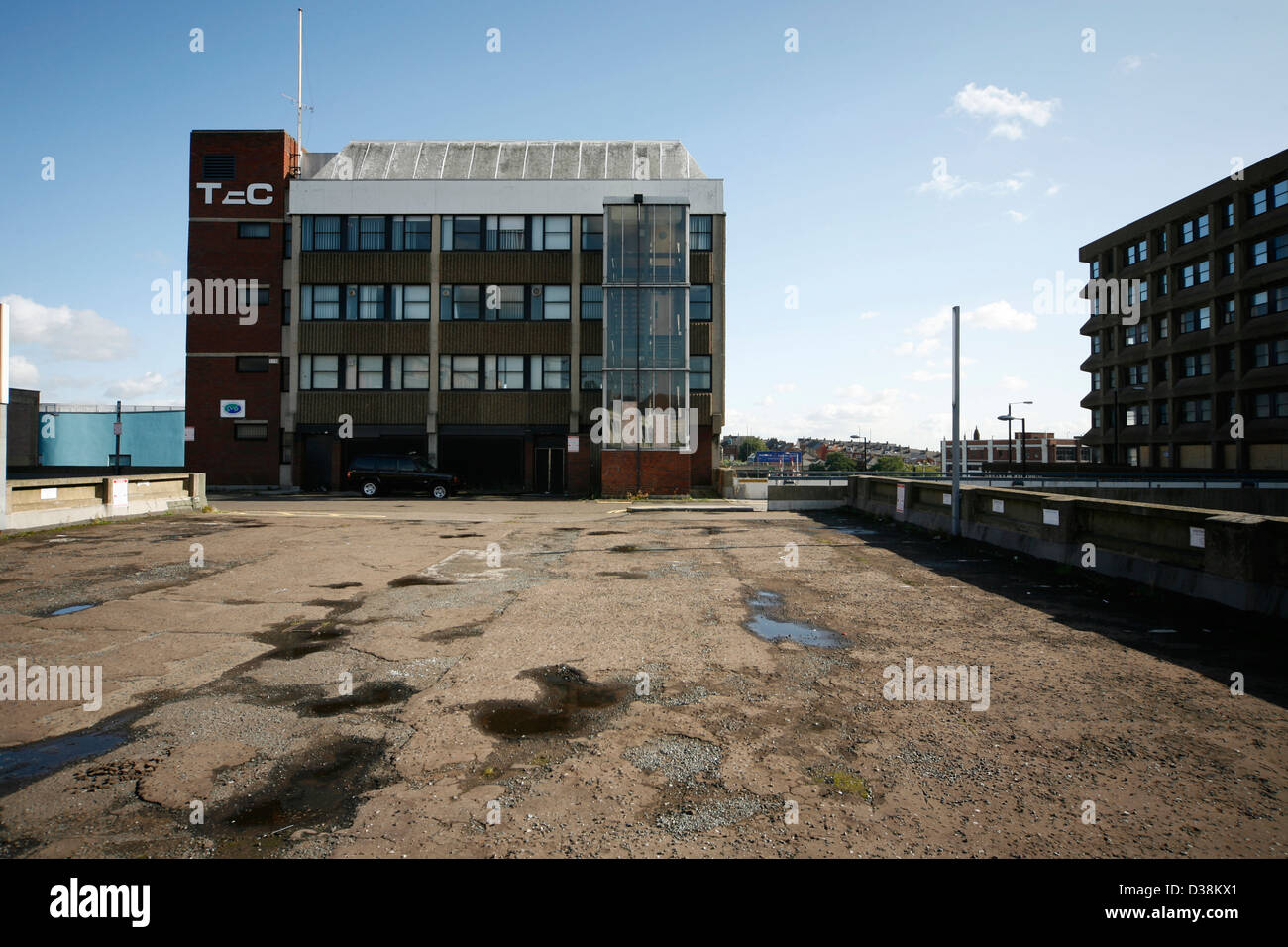 Multi storey car park in Rotherham due for redevelopment Stock Photo