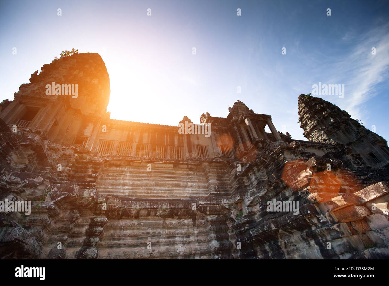 Angkor Wat is the largest Hindu temple complex It has become a symbol of Cambodia. Stock Photo