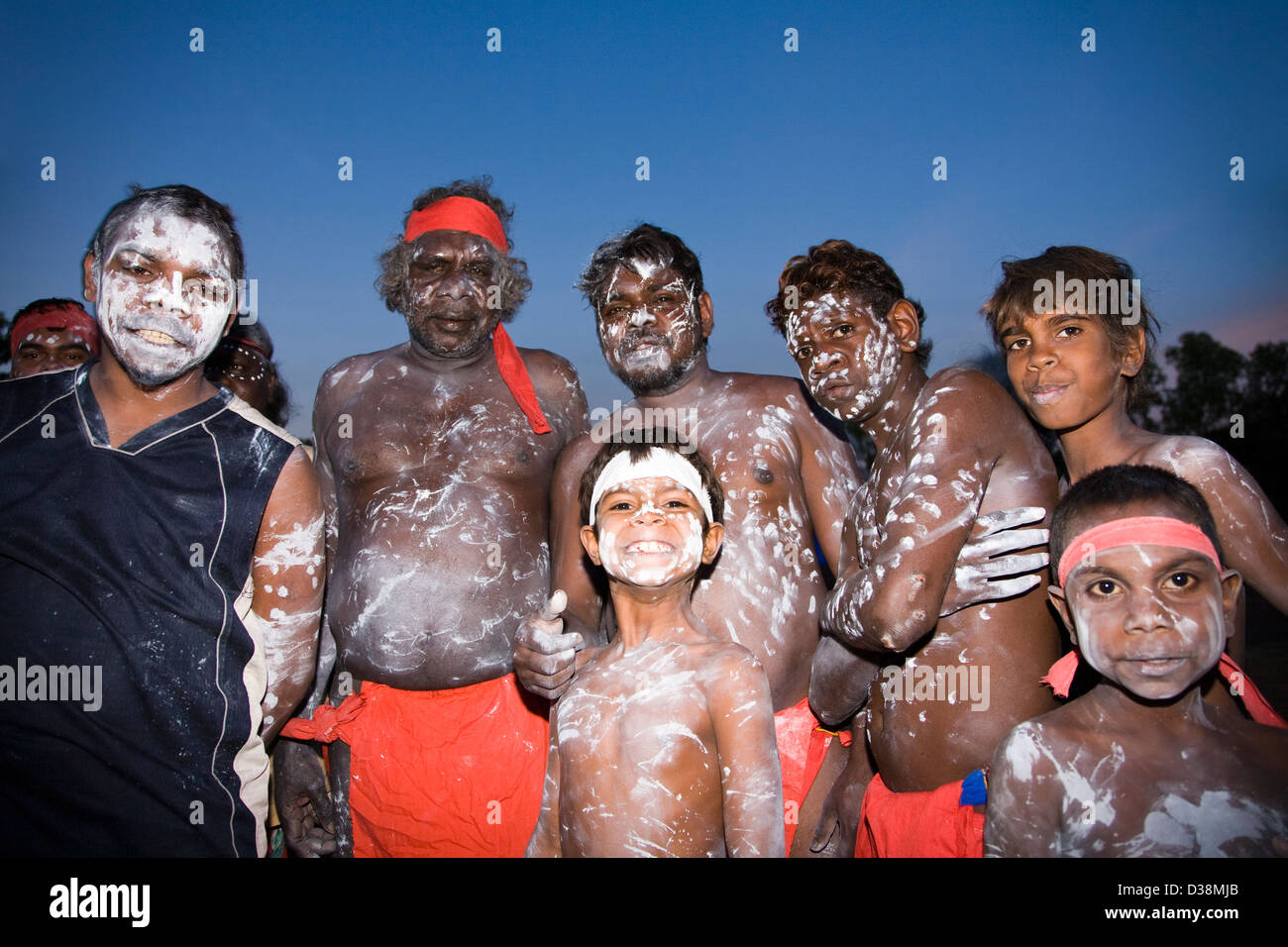 Indigenous entertainers at the Barramundi Concert, Ord Valley Muster, Kununnura, East Kimberley region, Western Australia Stock Photo