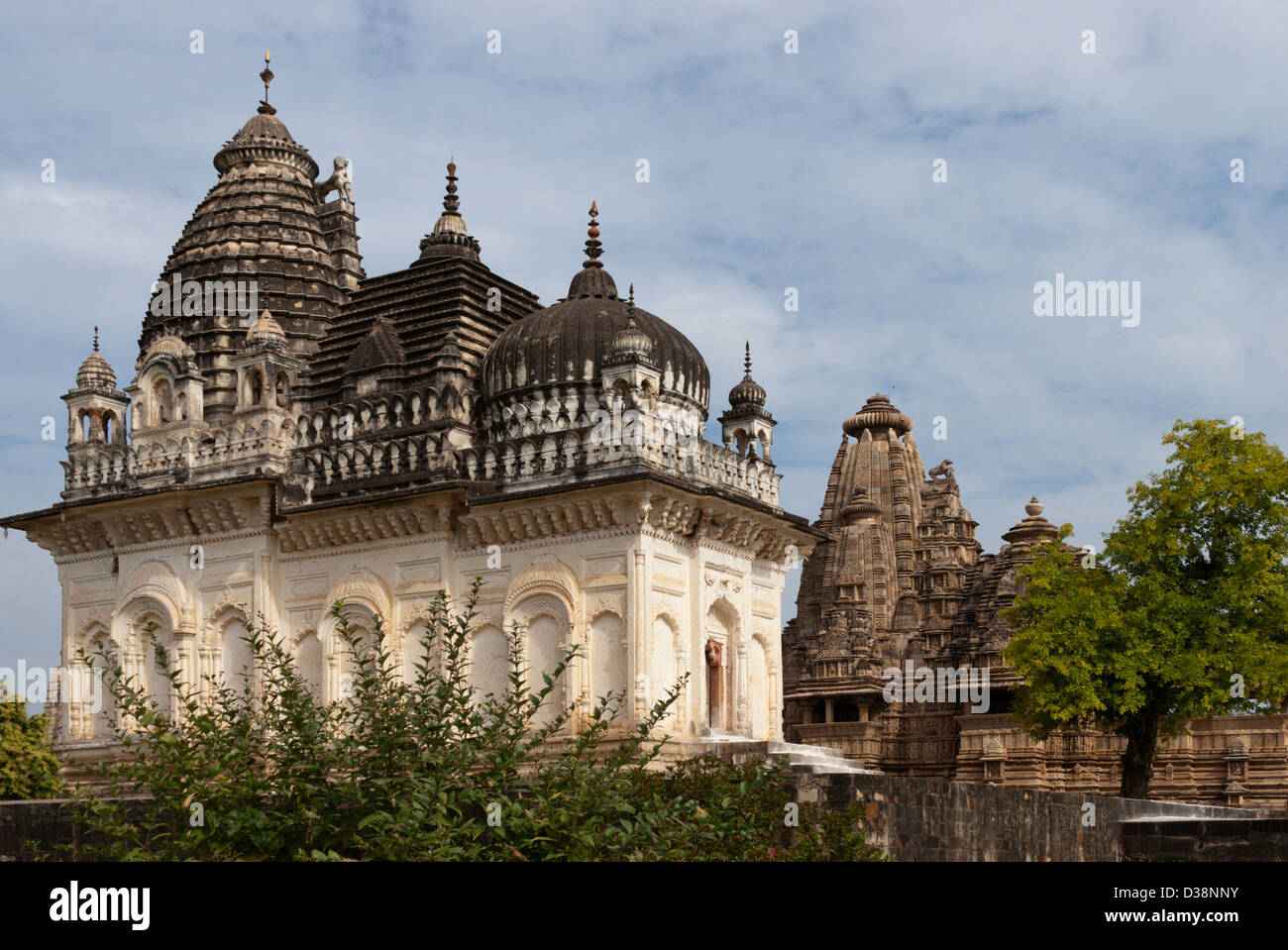 India Khajuraho temple Kama Sutra tourism statues travel Stock Photo