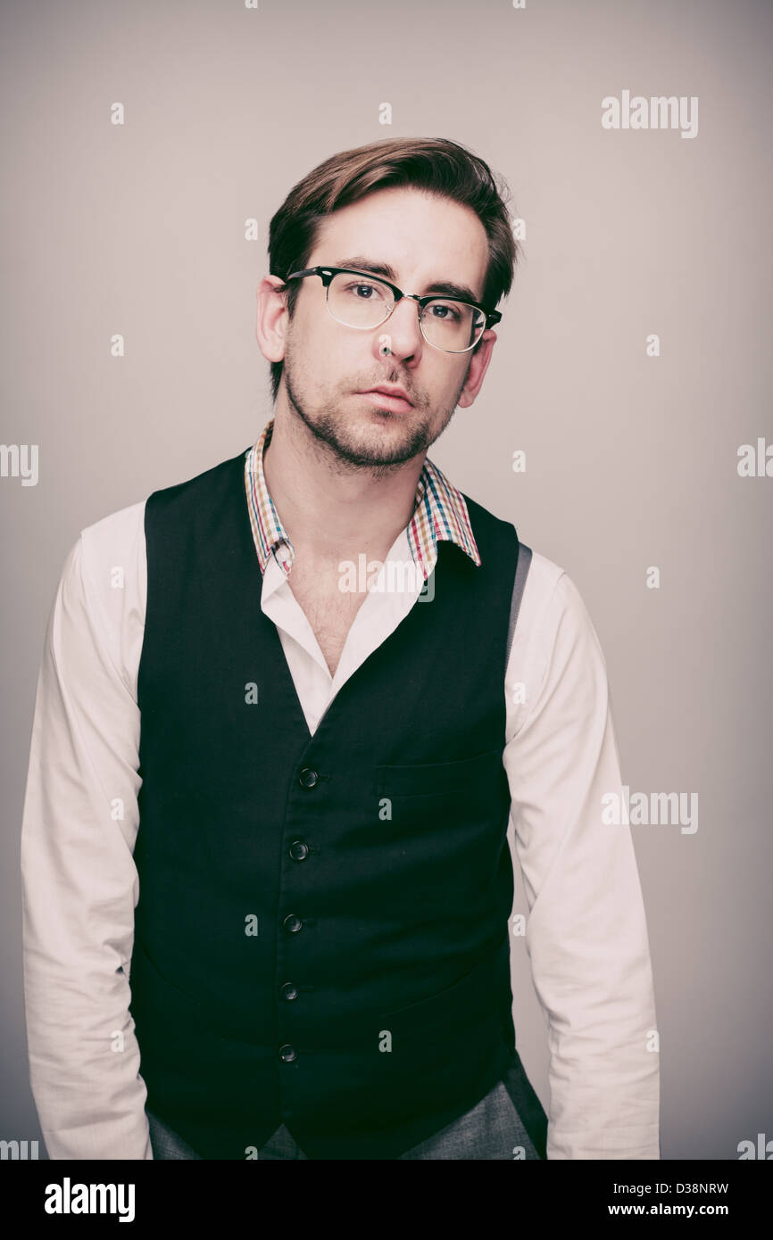 black waistcoat white shirt