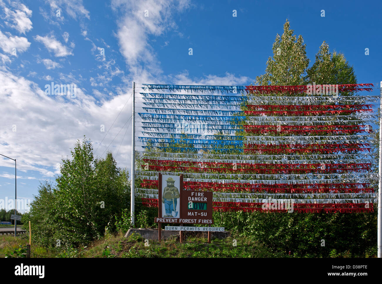 USA flag. Alaska. USA Stock Photo