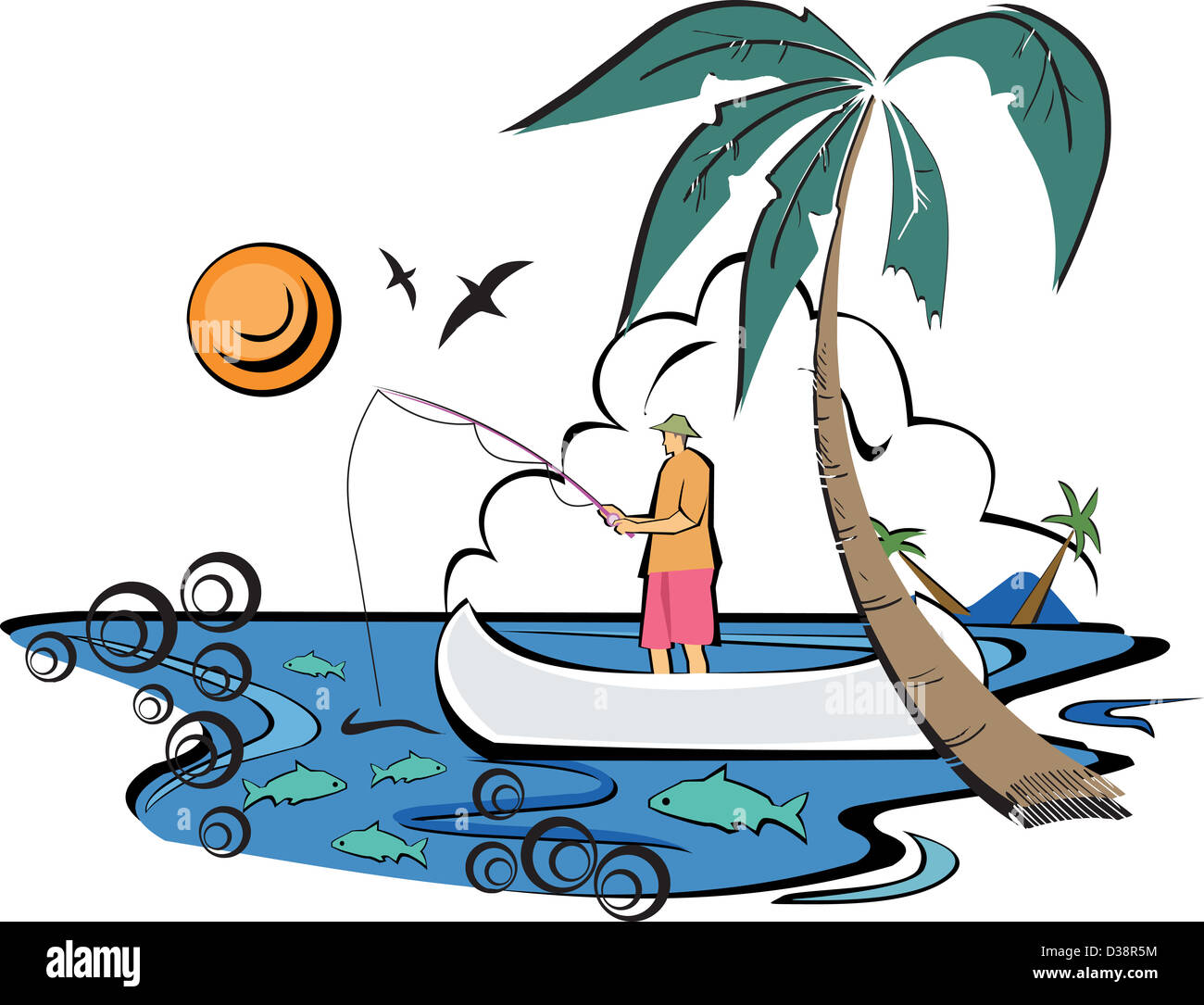 Clip art fishing hi-res stock photography and images - Alamy