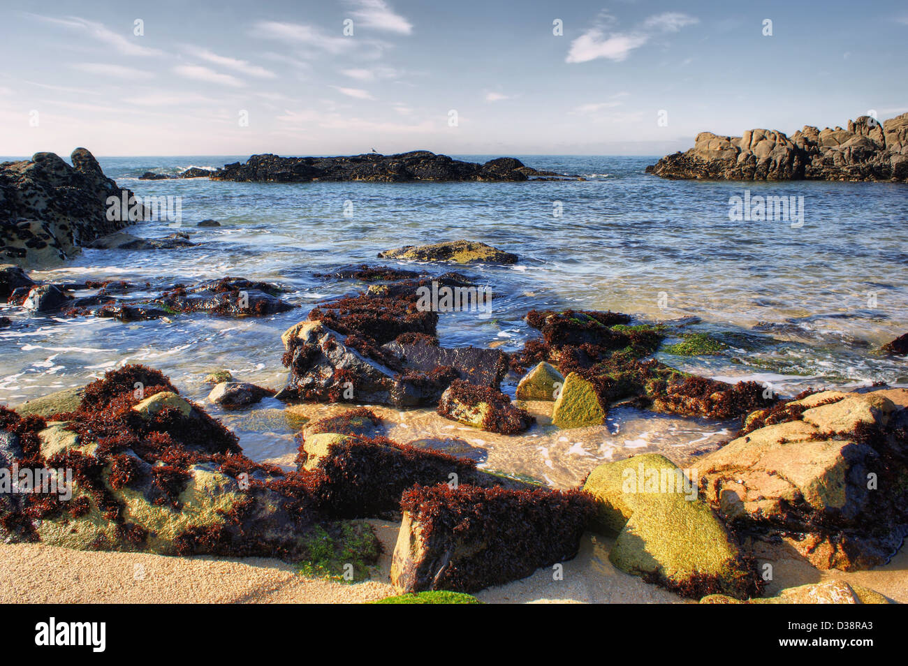 Seascape of Vila do Conde beach Stock Photo